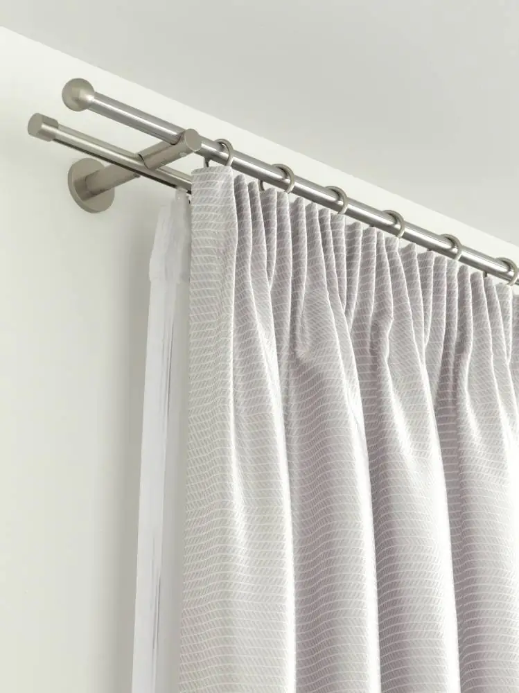 Gardinia Gardinenstange Memphis Ø 16 mm, edelstahl-optik, 200 cm