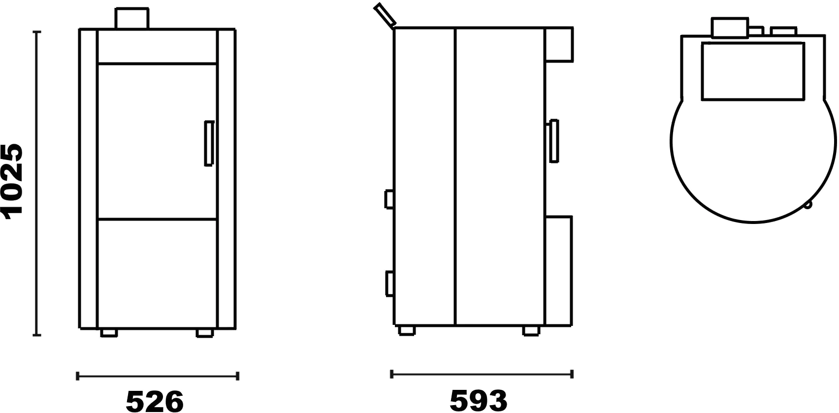 Rowi Pelletofen HPO10/1 Ovale Smarthomefähigweiß