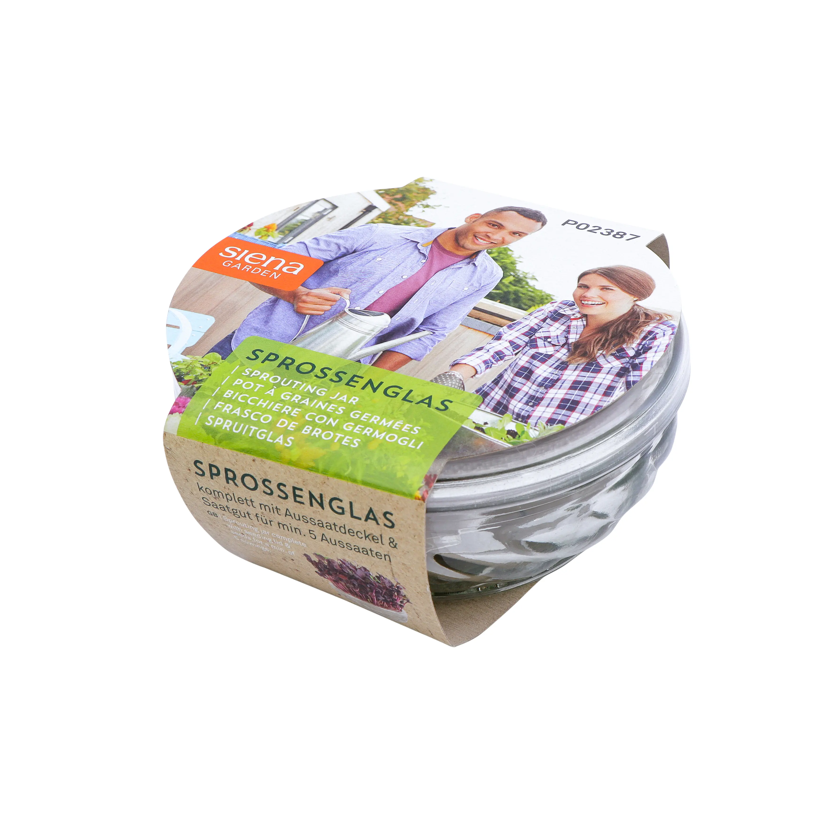 Siena Garden Sprossenglas Anzucht inkl. Saatgut Ø 12 cm 