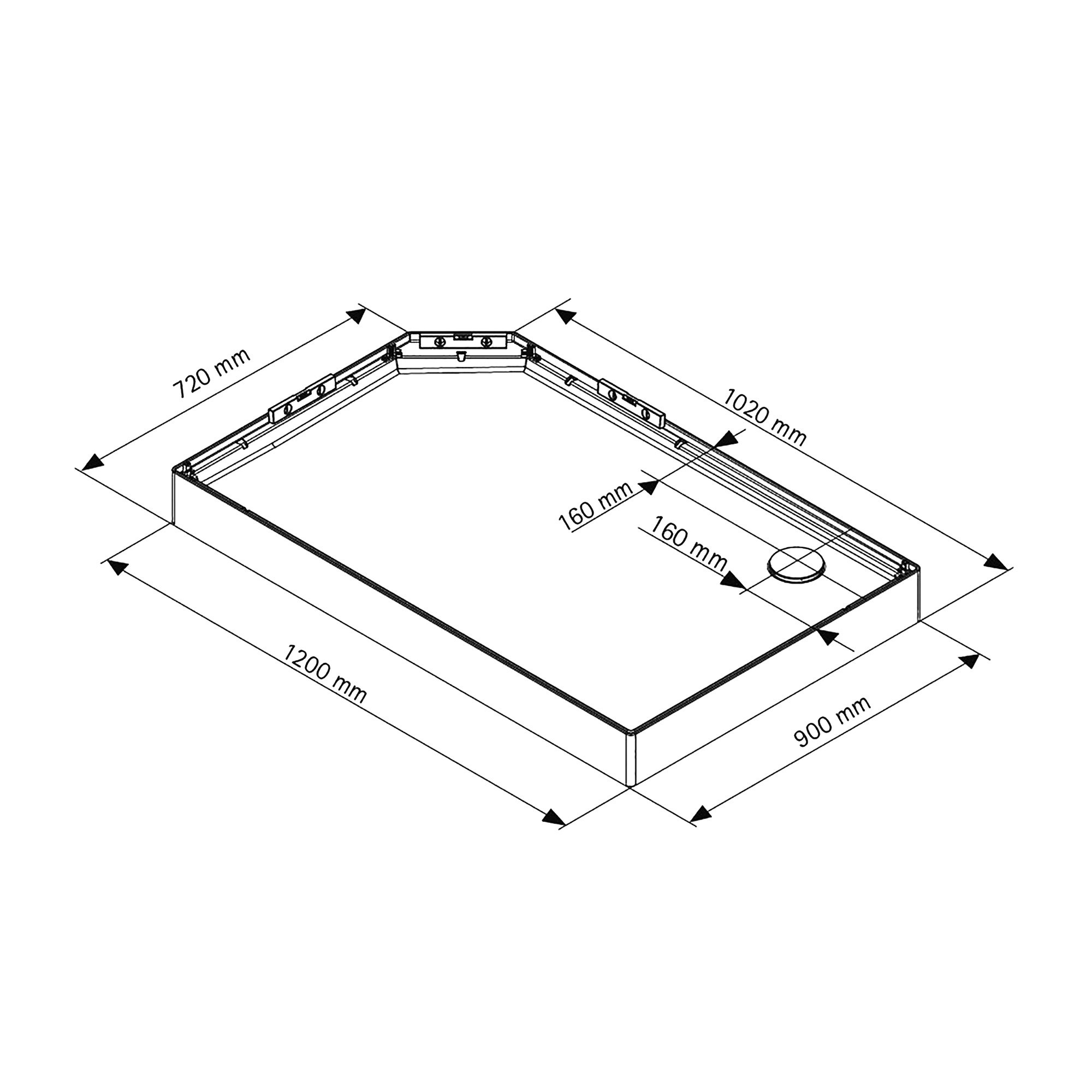 Breuer Komplettdusche BR 100 Schiebetür   Seitenwand li 90x120x204 cm ...