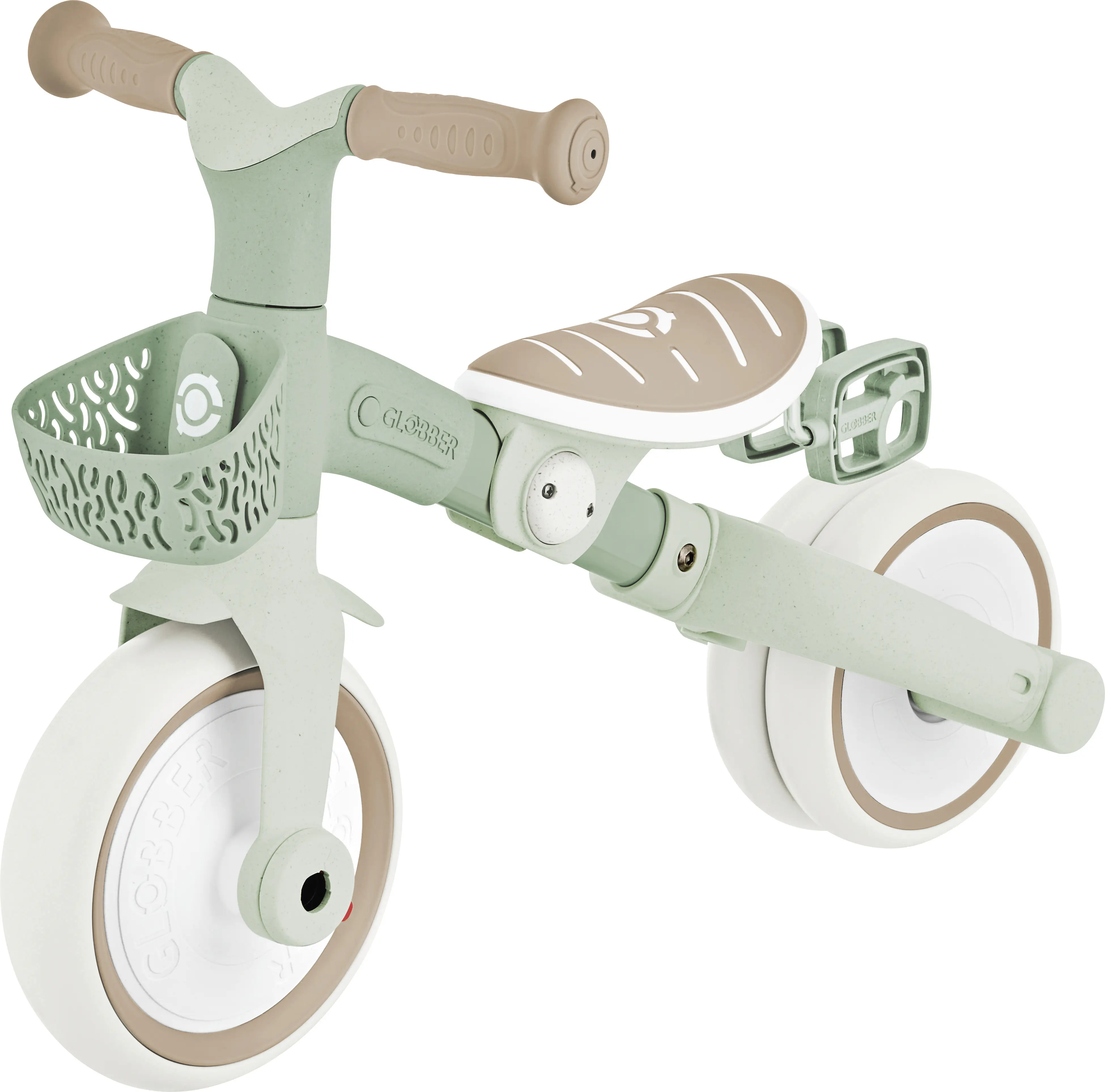 Globber Dreirad für Kinder Learning Trike 3-in-1 Plus salbeigrün