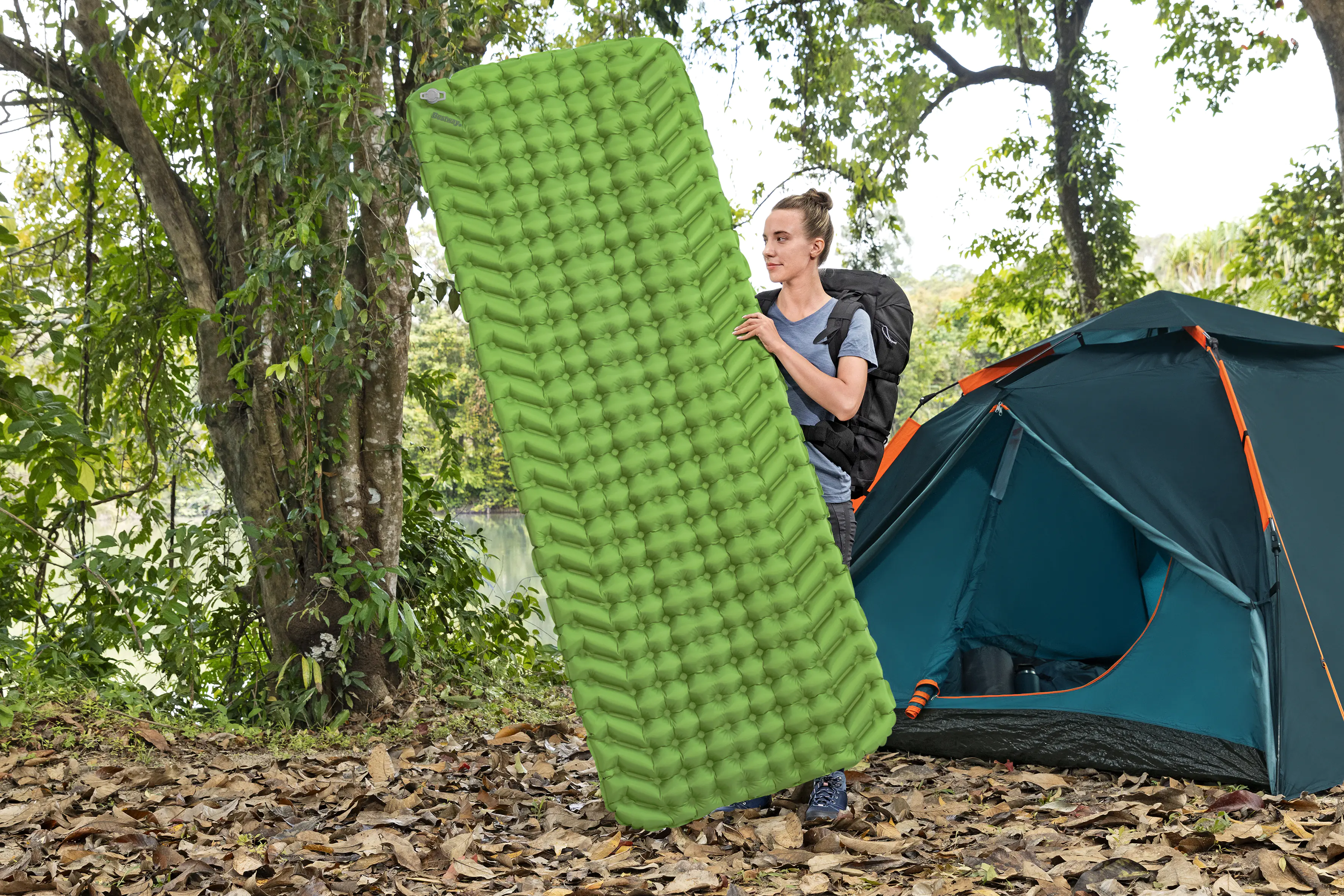 Bestway Isomatte Wanderlite aufblasbar grün 198 x 71 x 7 cm