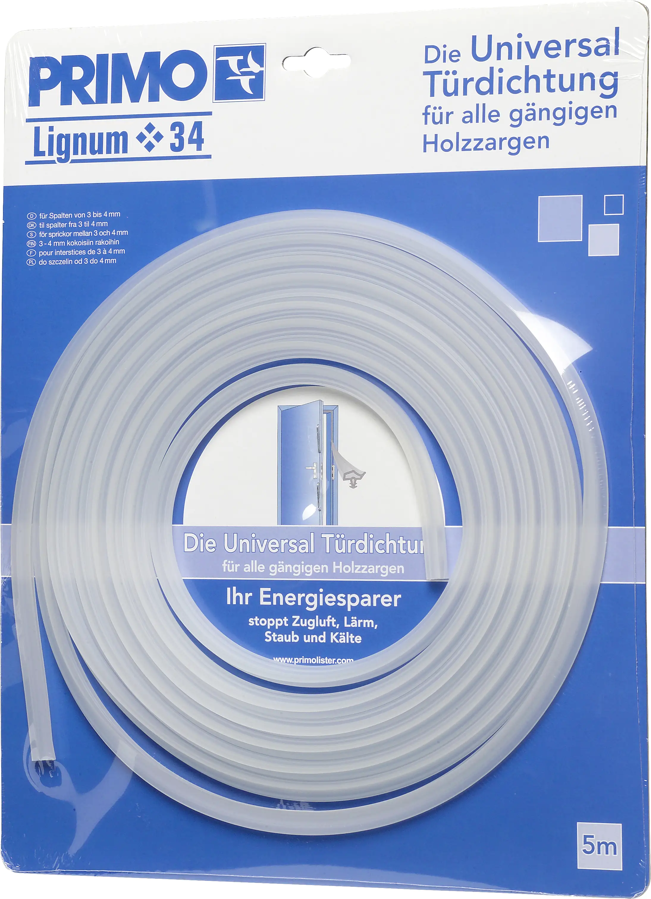 Primo Universaldichtung Holzzarge Lignum 34 natur, 6 Meter