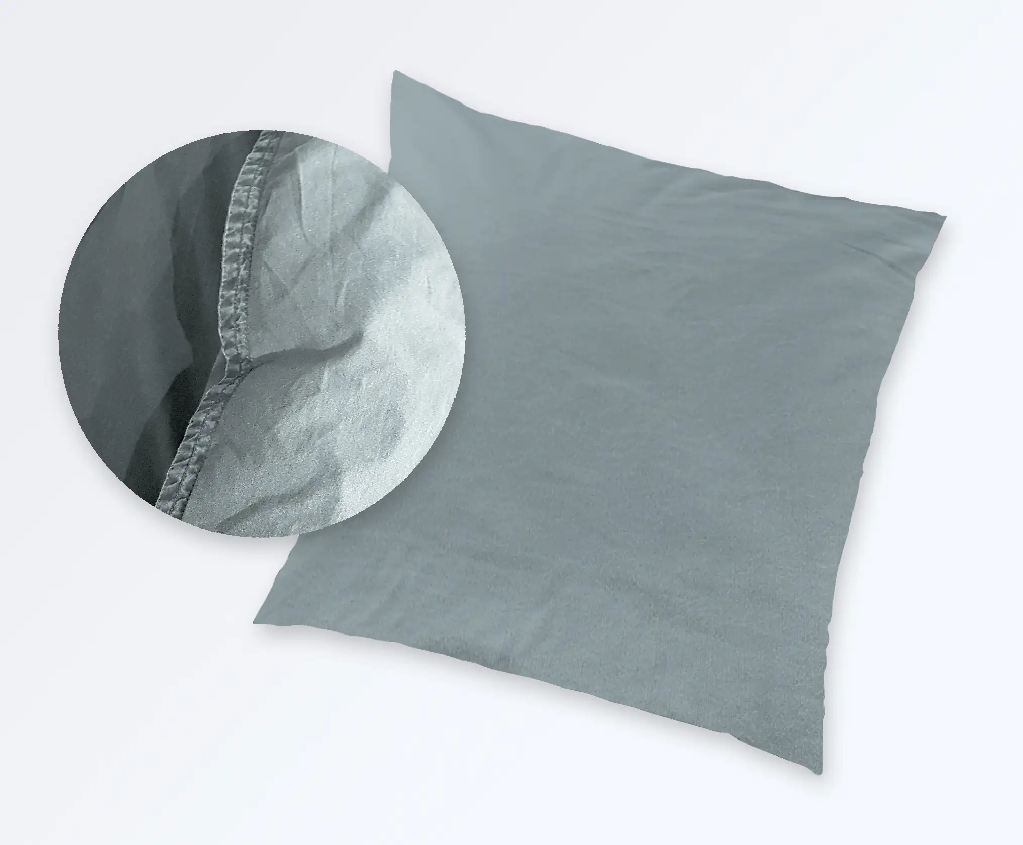 Vario Kissenbezug Renforce Stone Washed graugrün, 40 x 40 cm