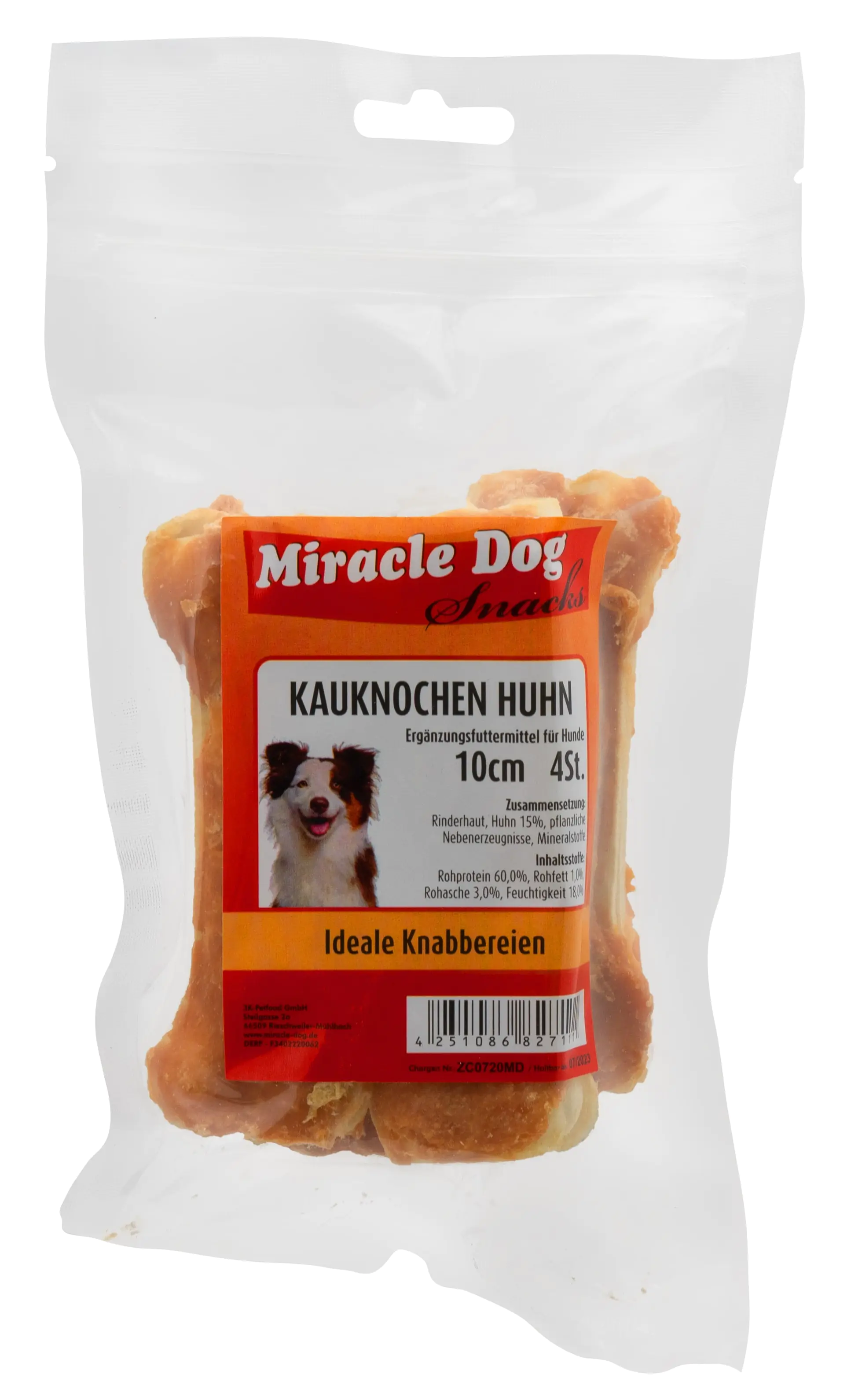Miracle Dog Kauknochen Huhn 10 cm 4 Stück