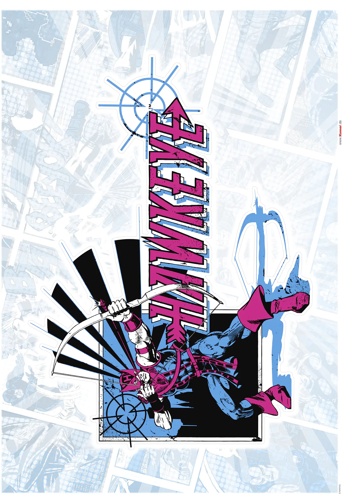 Komar Dekosticker Hawkeye Classic 50 x 70 cm Komar Dekosticker Hawkeye Classic 50 x 70 cm