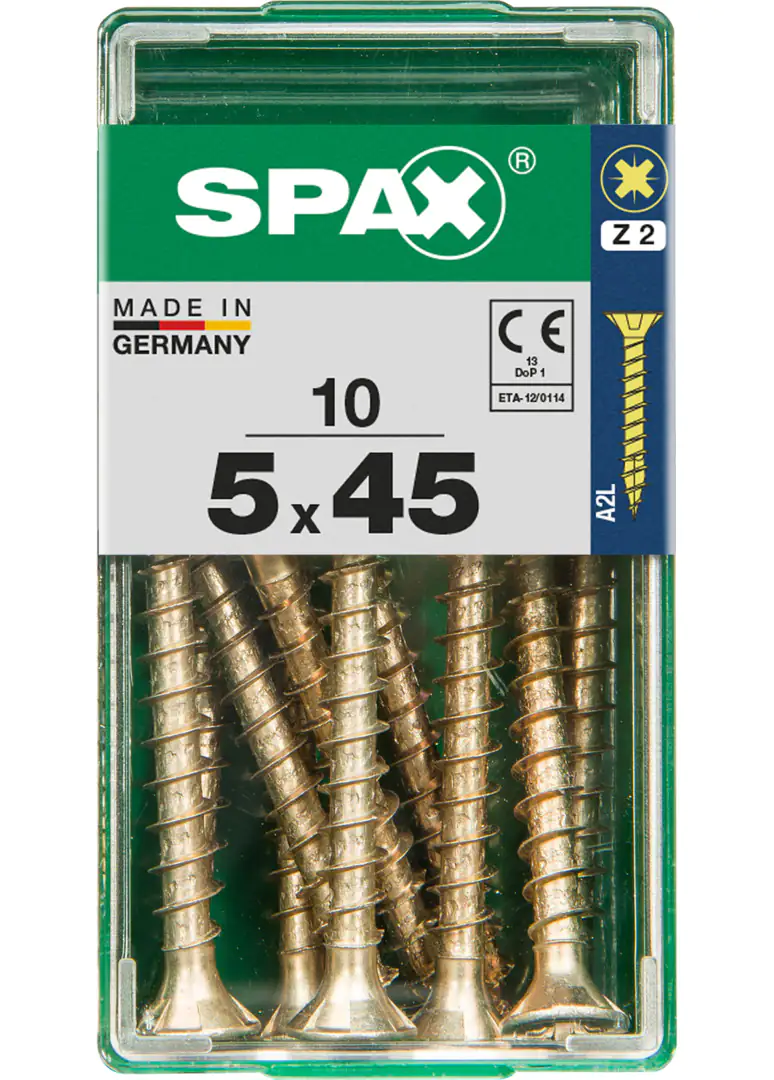 Spax Universalschrauben 5.0 x 45 mm PZ 2 - 10 Stk.