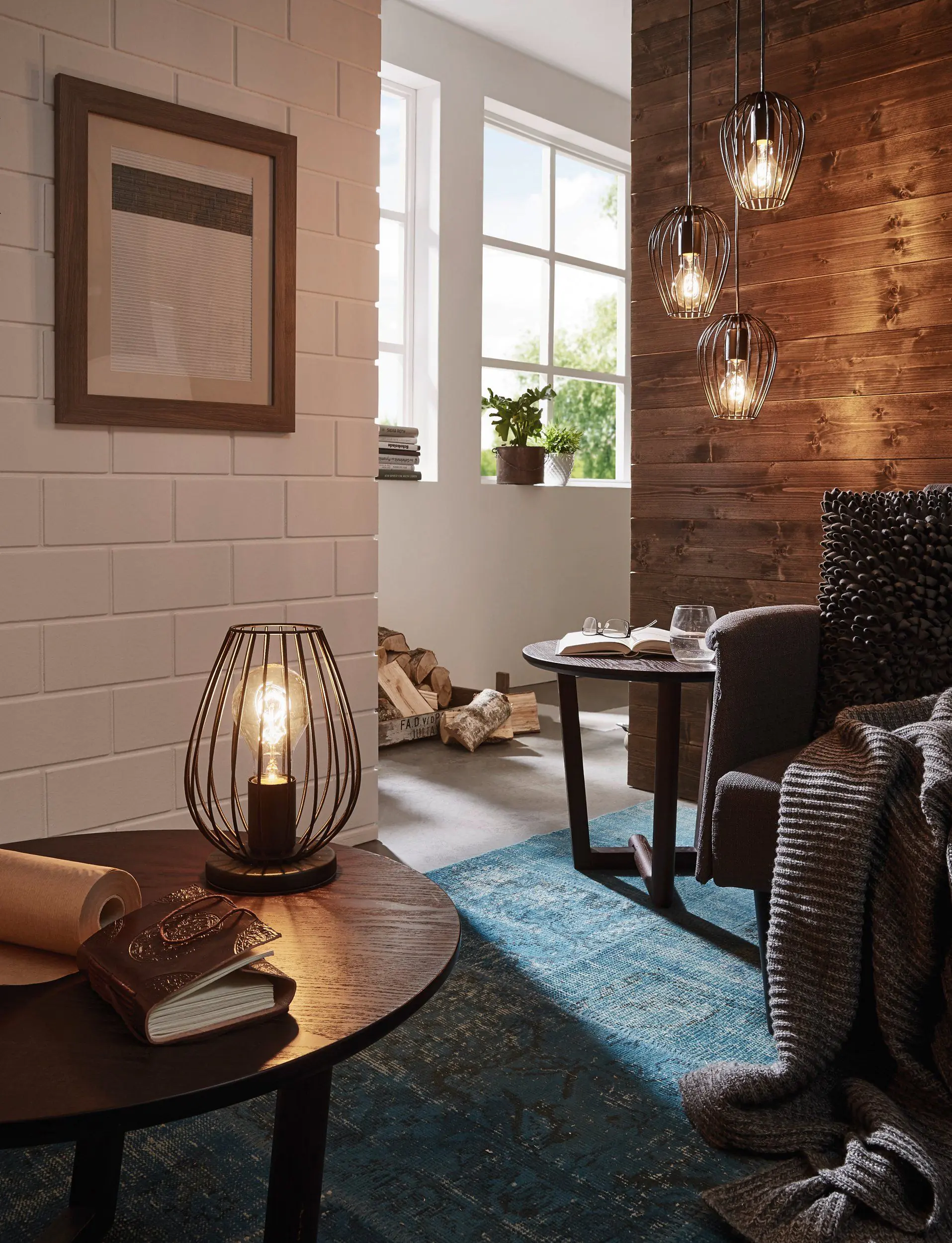 Eglo Tischleuchte Newtown schwarz 23 x 16 cm E27, max. 60 W