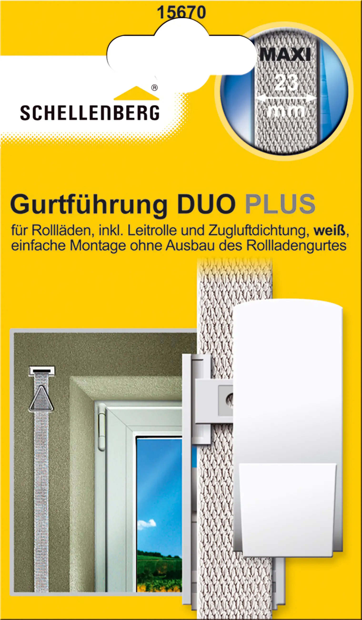 Schellenberg Gurtführung Duo Plus System Maxi weiß für schwere Rollläden Schellenberg Gurtführung Duo Plus System Maxi weiß für schwere Rollläden