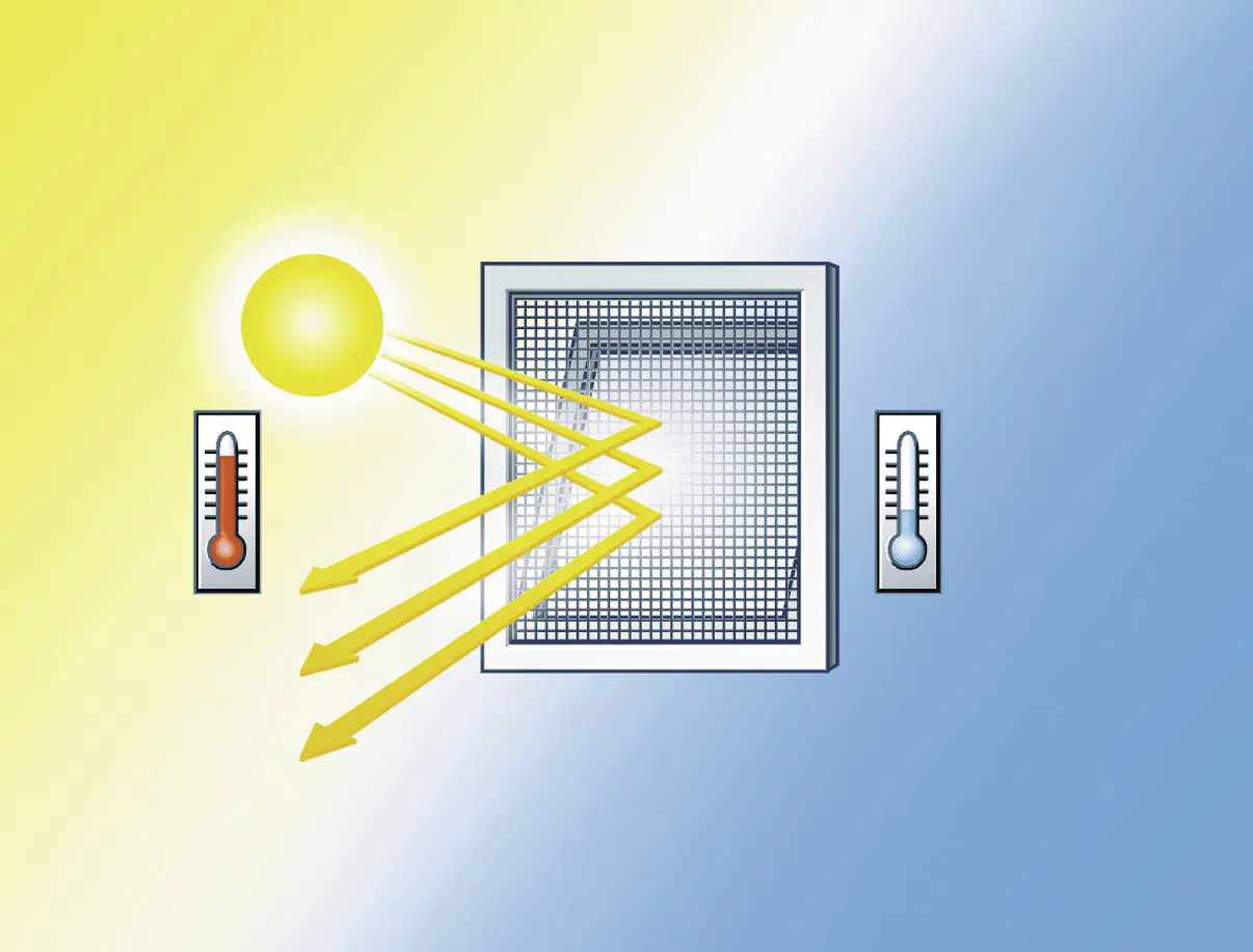 tesa Insektenschutz-Fenster SUN PROTECT 130 x 150 cm anthrazit