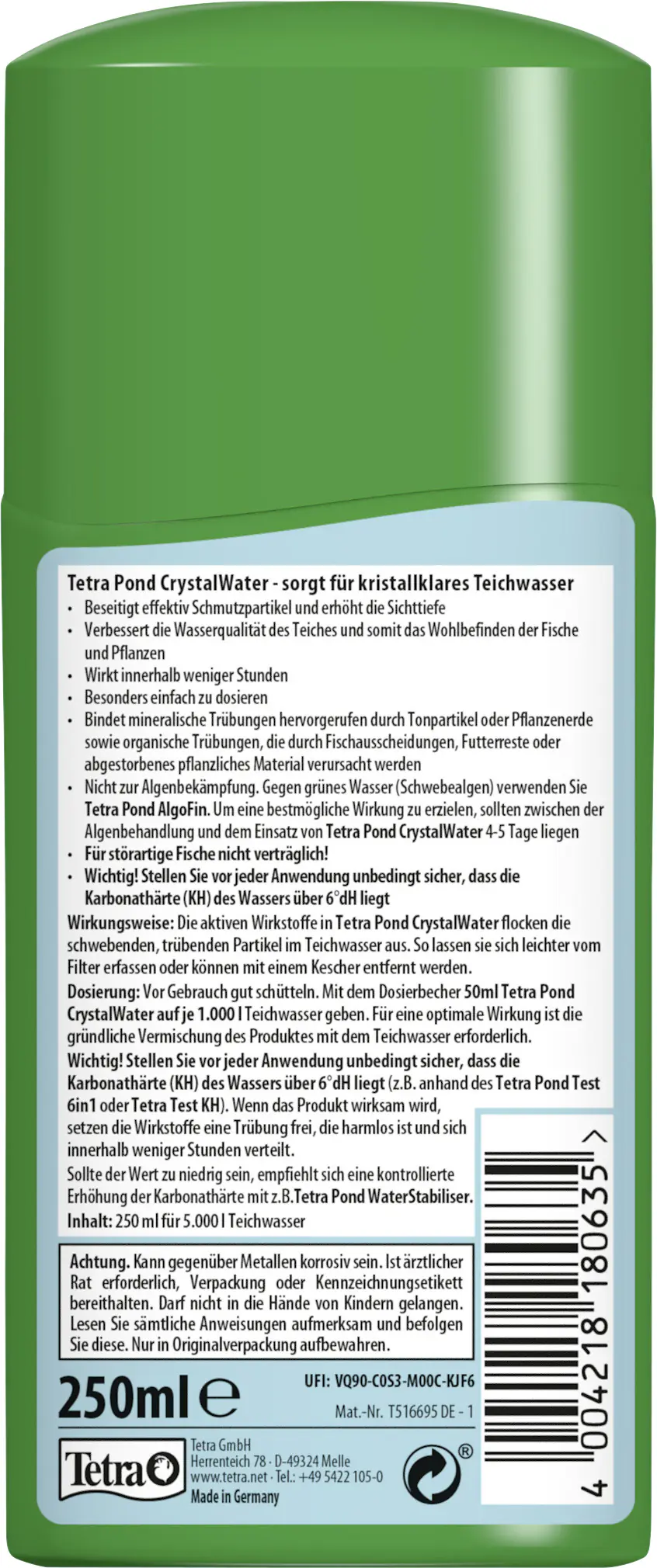 Tetra Pond Crystal Water 250 ml