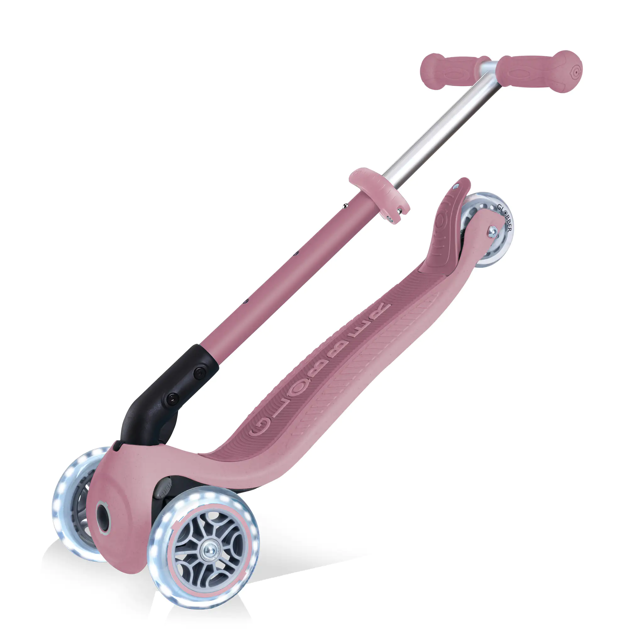 Globber Scooter Junior Foldable Lights Eco beere mit Leuchtrollen
