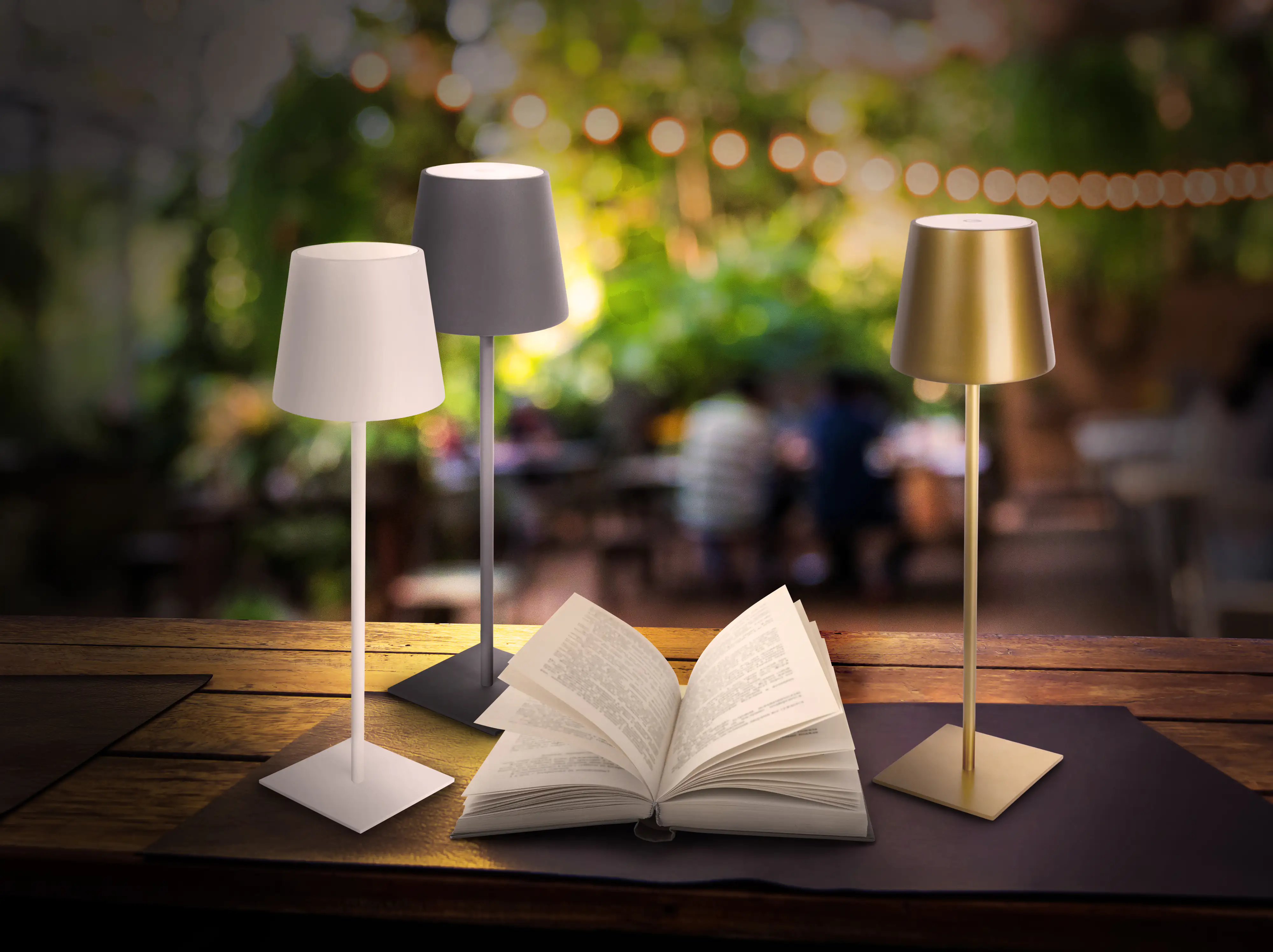 Näve Akku-Tischleuchte Eda Touch Outdoor dimmbar Alu 3 W IP54 Näve Akku-Tischleuchte Eda Touch Outdoor dimmbar Alu 3 W IP54
