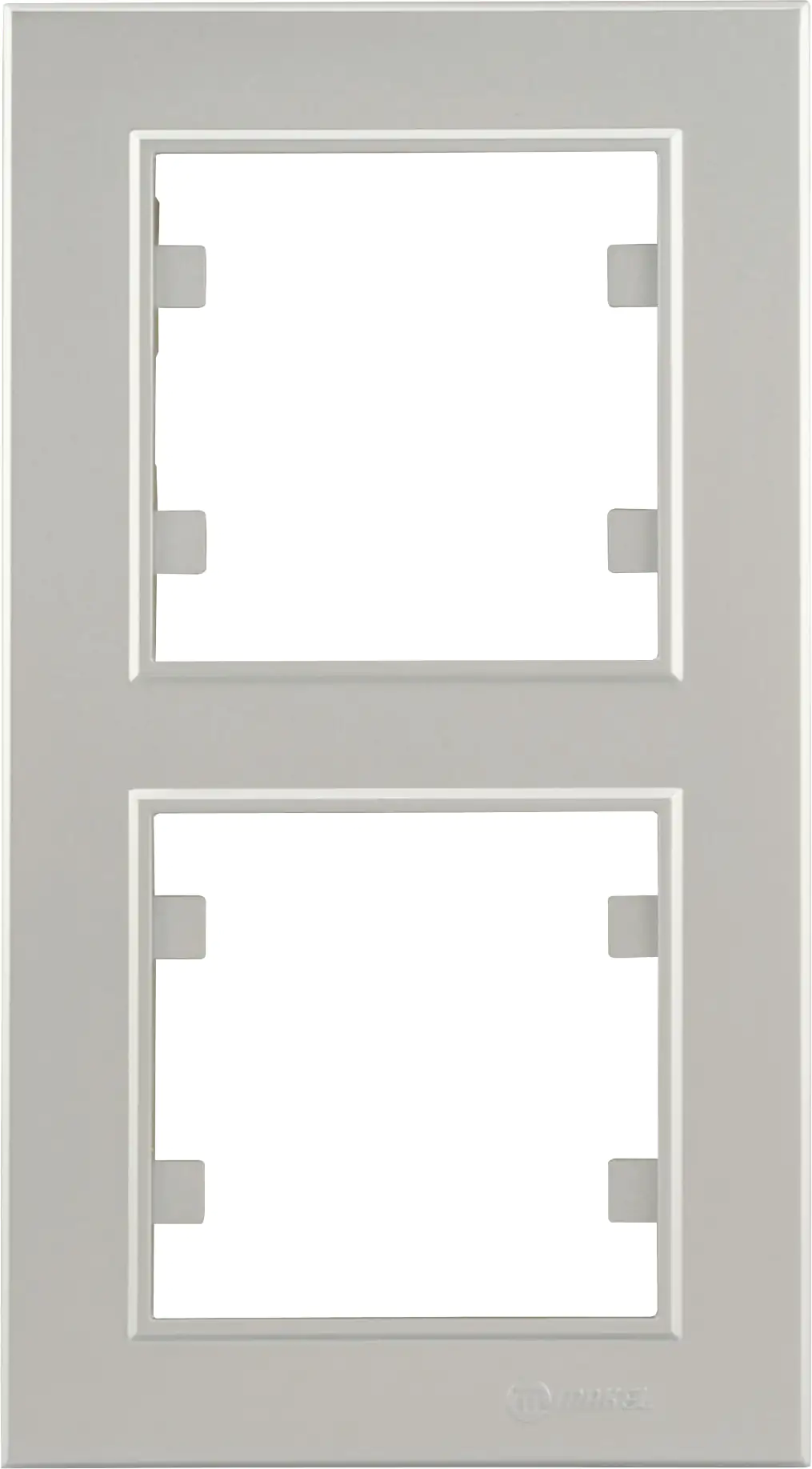 Unitec Abdeckrahmen 2-fach, senkrecht siber, Serie Karea Unitec Abdeckrahmen 2-fach, senkrecht siber, Serie Karea