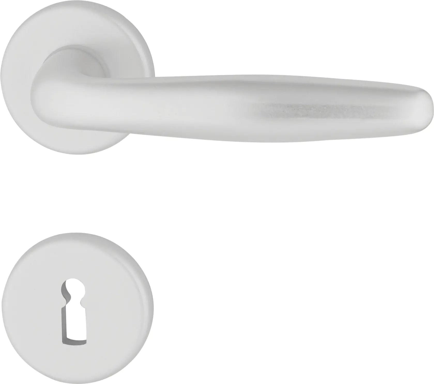 Alpertec BB-Rosettengarnitur Ray Aluminium weiß rund