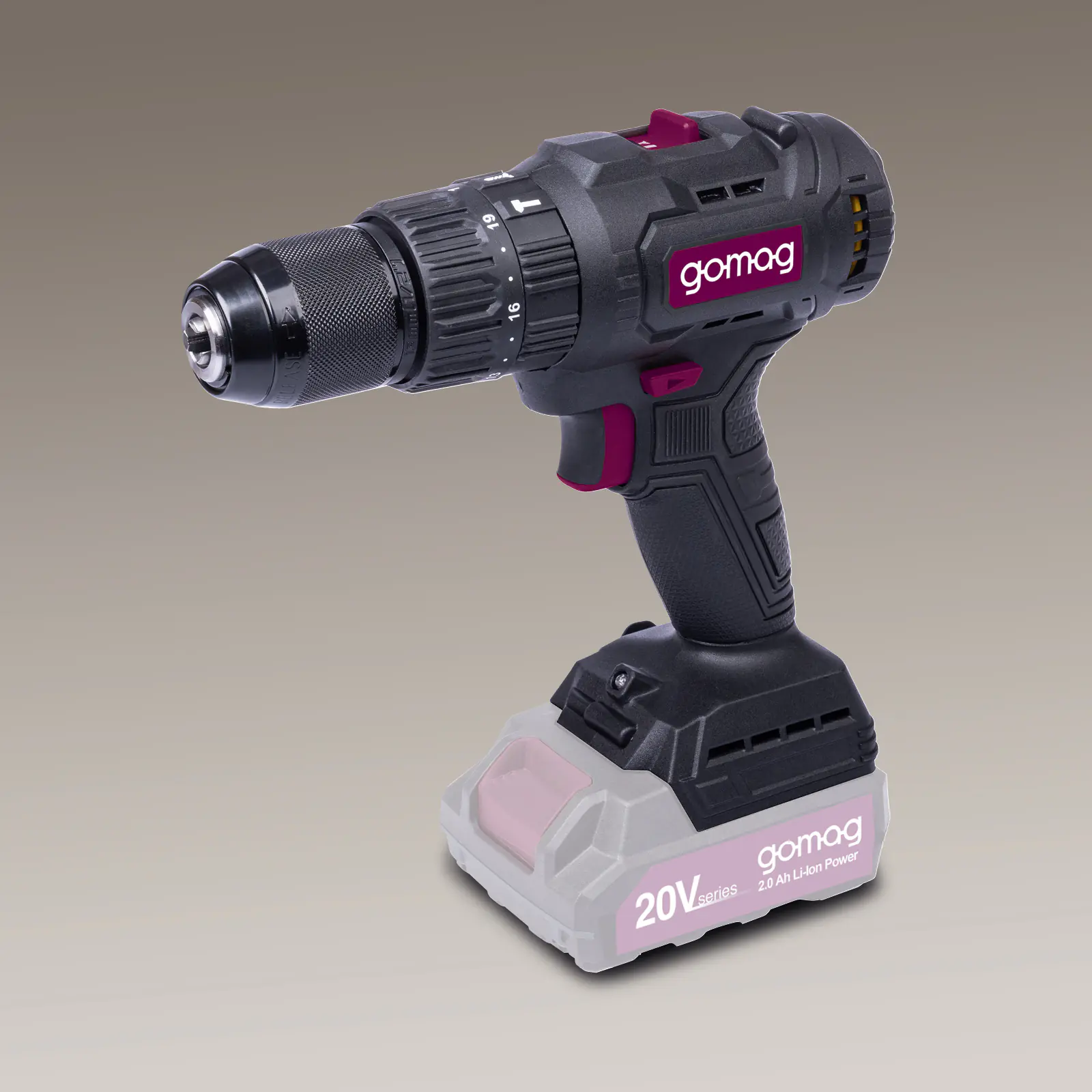 Gomag Akku-Schlagbohrschrauber GO-SBS60BL 20 V inkl. 4 Ah Starter-Kit