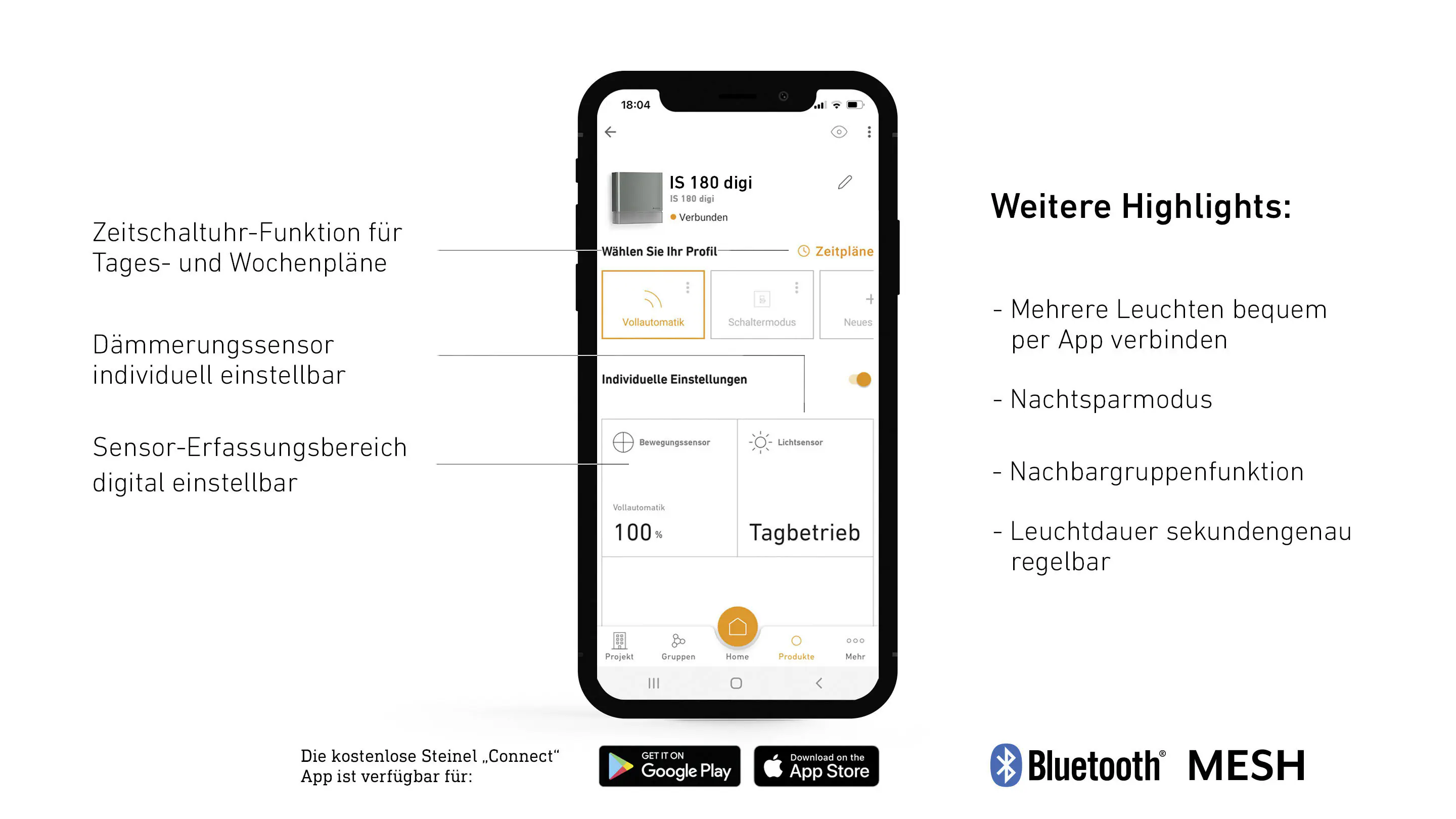 Steinel Bewegungsmelder IS 180 digi anthrazit, Kunststoff, IP54
