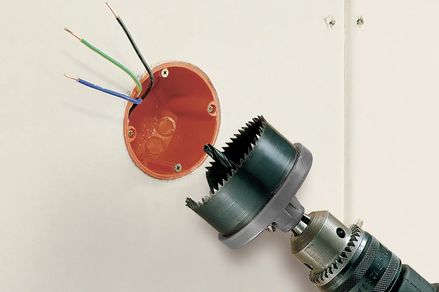 Wolfcraft Standard-Lochsägen Set 68, 74, 80, 90, 100 mm Sechskant