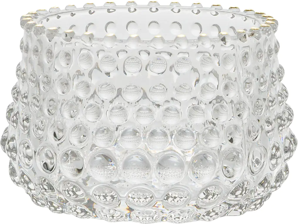 TrendLine Teelichthalter Glas 5,3 cm rose weiß