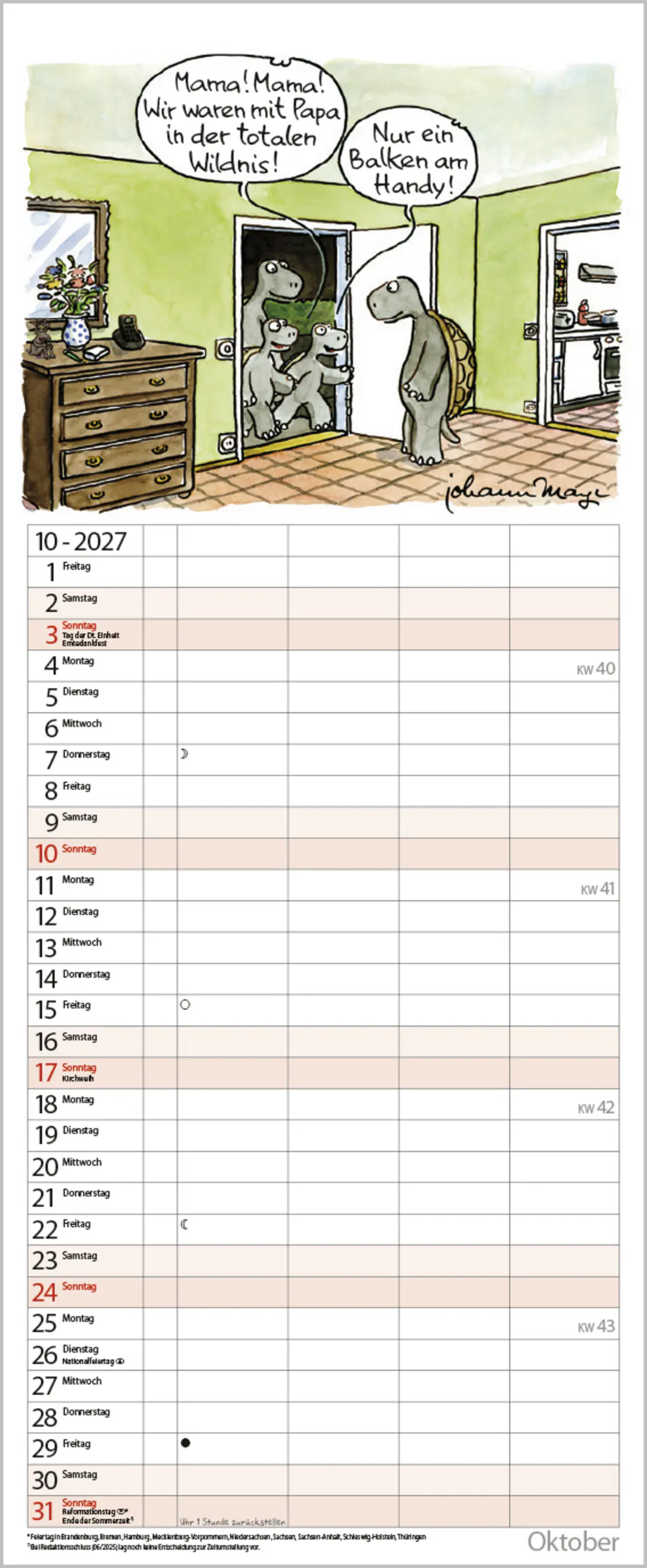 Korsch Kalender Tierisches Familienglück 2027