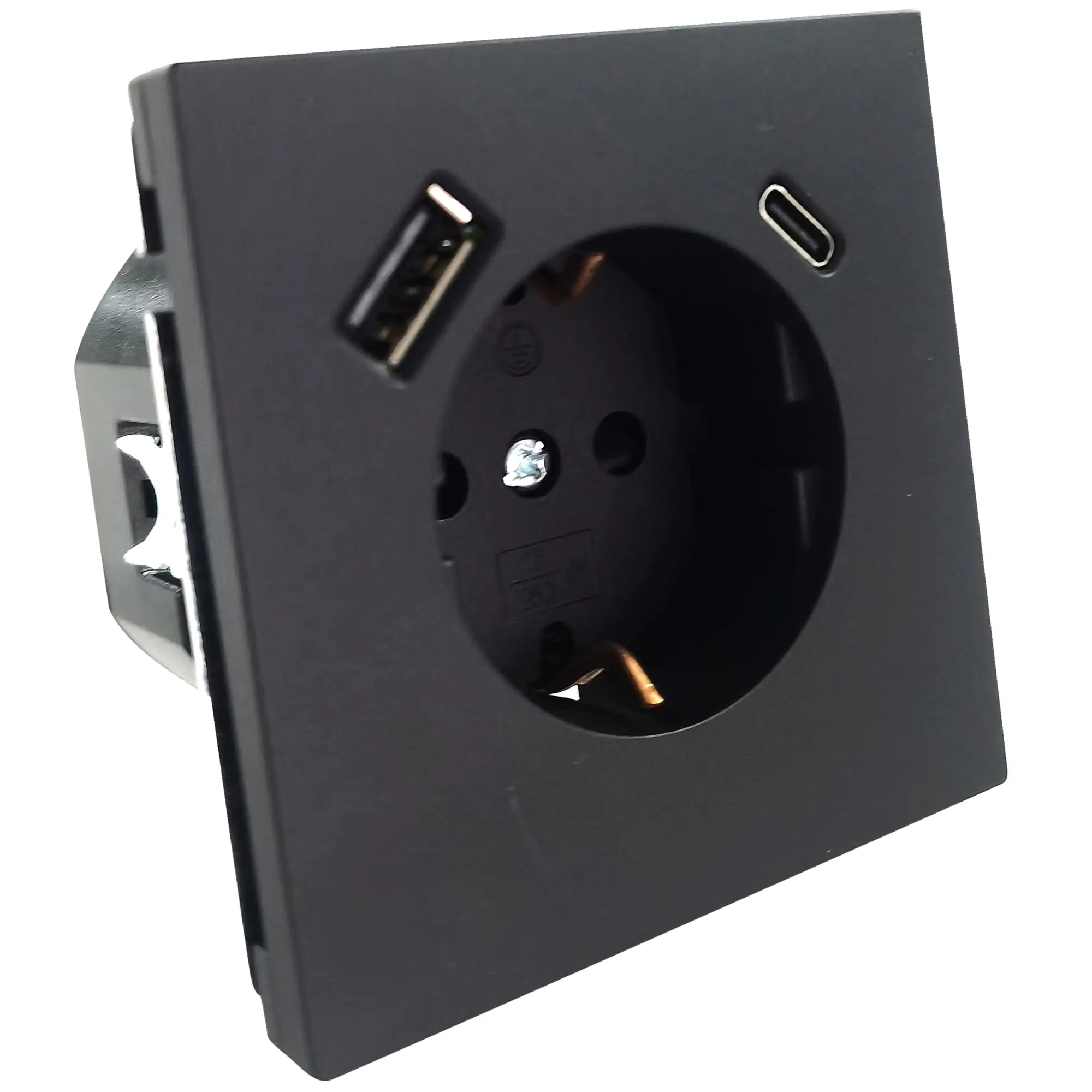 Unitec Steckdose mit USB A & C SaoPaulo anthrazit