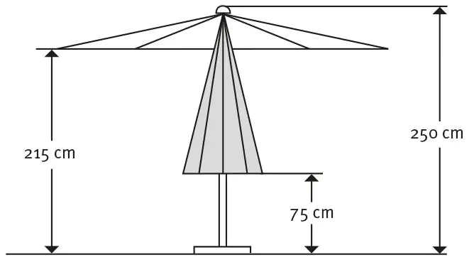 Schneider Sonnenschirm Korsika braun Ø 320 cm Schneider Sonnenschirm Korsika braun Ø 320 cm