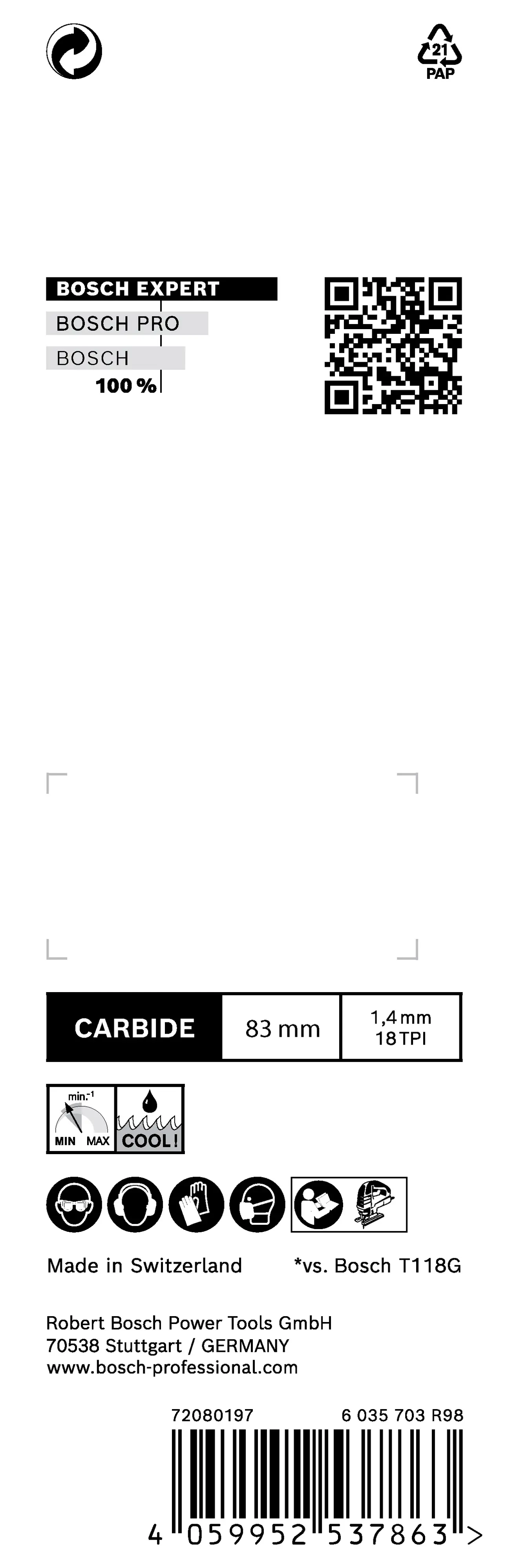 Bosch Expert Stichsägeblätter Stainless Steel T 118 EHM 3 Stück Bosch Expert Stichsägeblätter Stainless Steel T 118 EHM 3 Stück