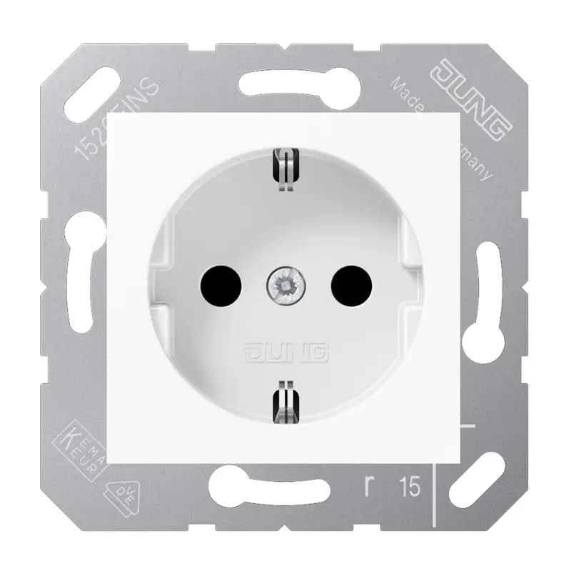 Jung Schutzkontaktsteckdose ST550/CD500, alpinweiß, Klappdeckel, CD5120BFWW Jung Schutzkontaktsteckdose ST550/CD500, alpinweiß, Klappdeckel, CD5120BFWW