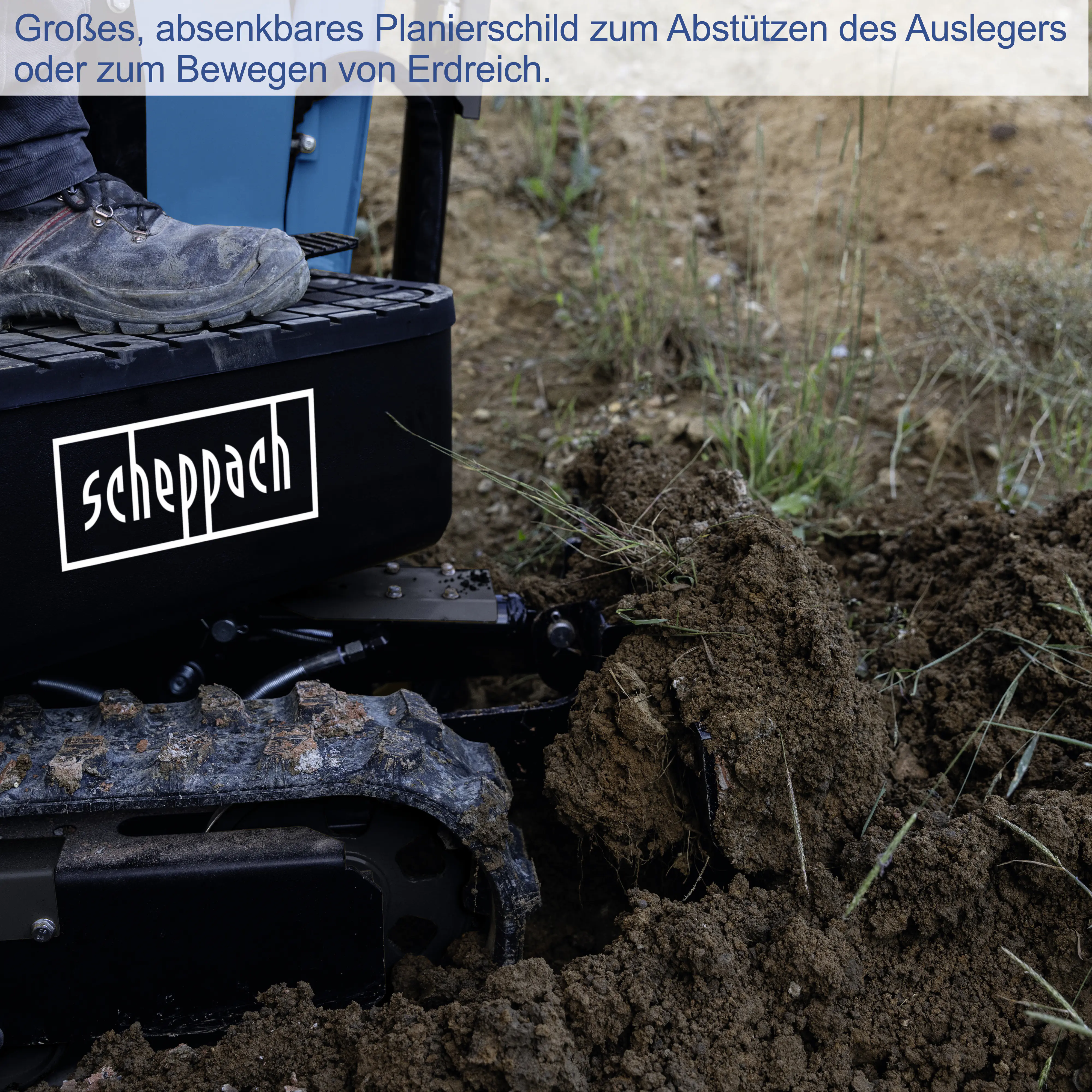Scheppach Mini-Bagger EXC815 69 cm Spurbreite 8,5 PS