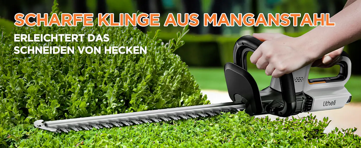 Litheli Akku-Heckenschere U20 20V, 51 cm Schnittlänge inkl. Akku 2.0Ah