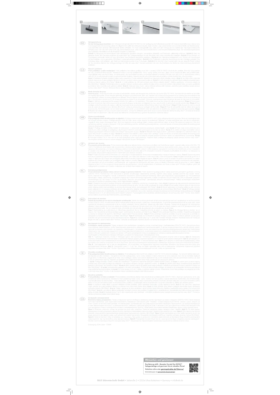 Selitac Trittschalldämmung Aqua Stop Faltplatte 2,2 mm stark