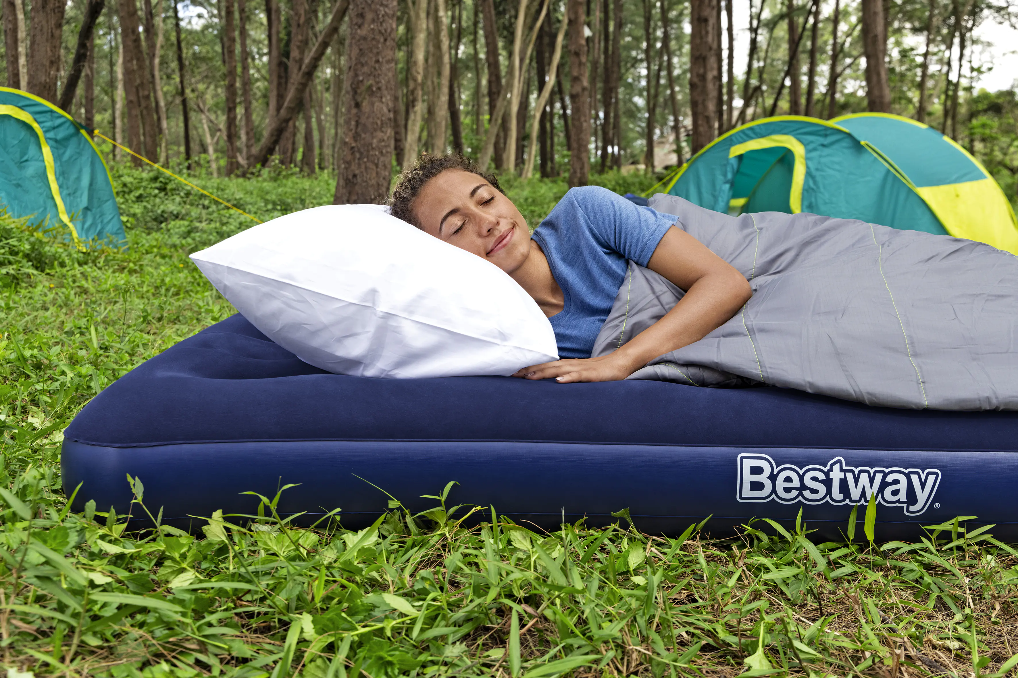 Bestway Luftbett Double Blue Horizon dunkelblau 191 x 137 x 30 cm Bestway Luftbett Double Blue Horizon dunkelblau 191 x 137 x 30 cm