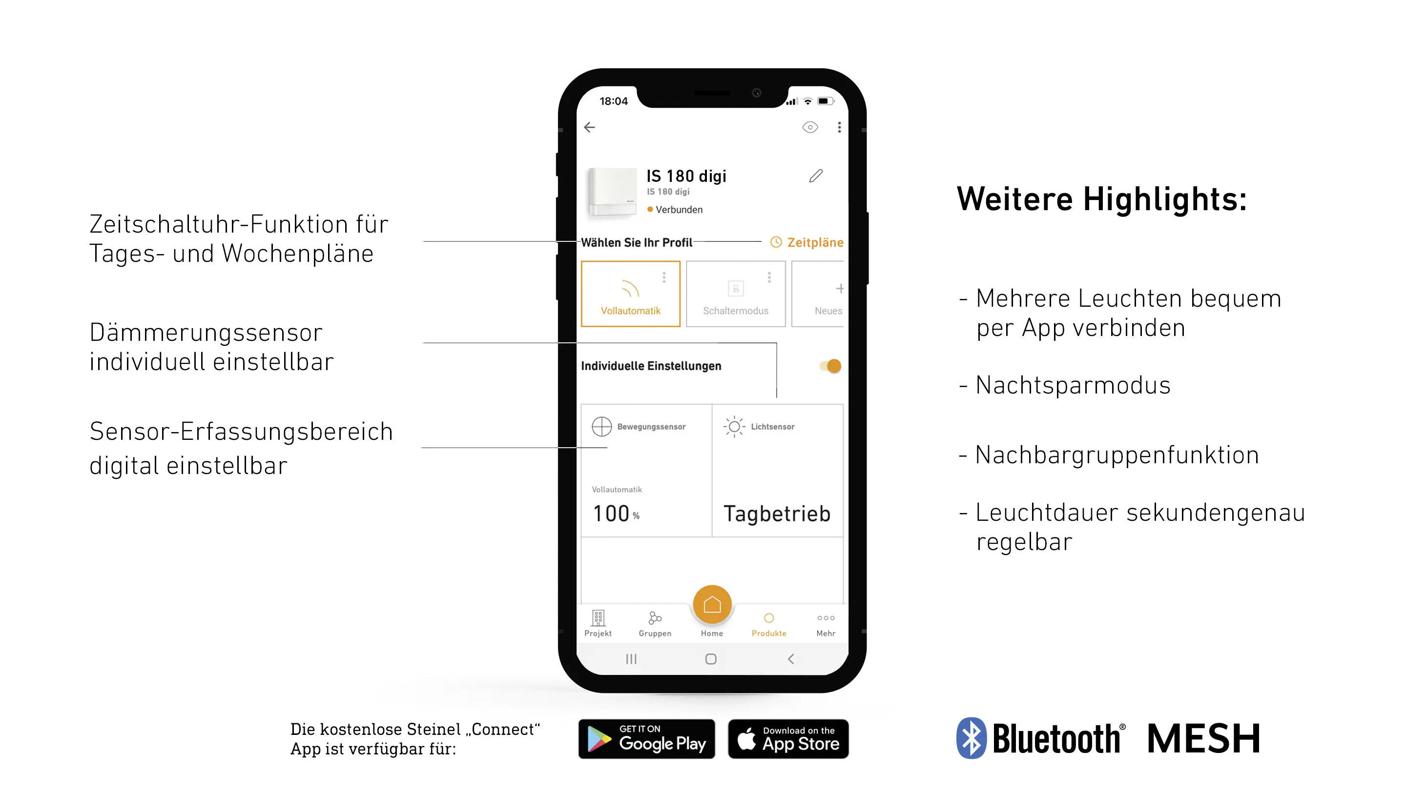 Steinel Bewegungsmelder IS 180 digi weiß, Kunststoff, IP54