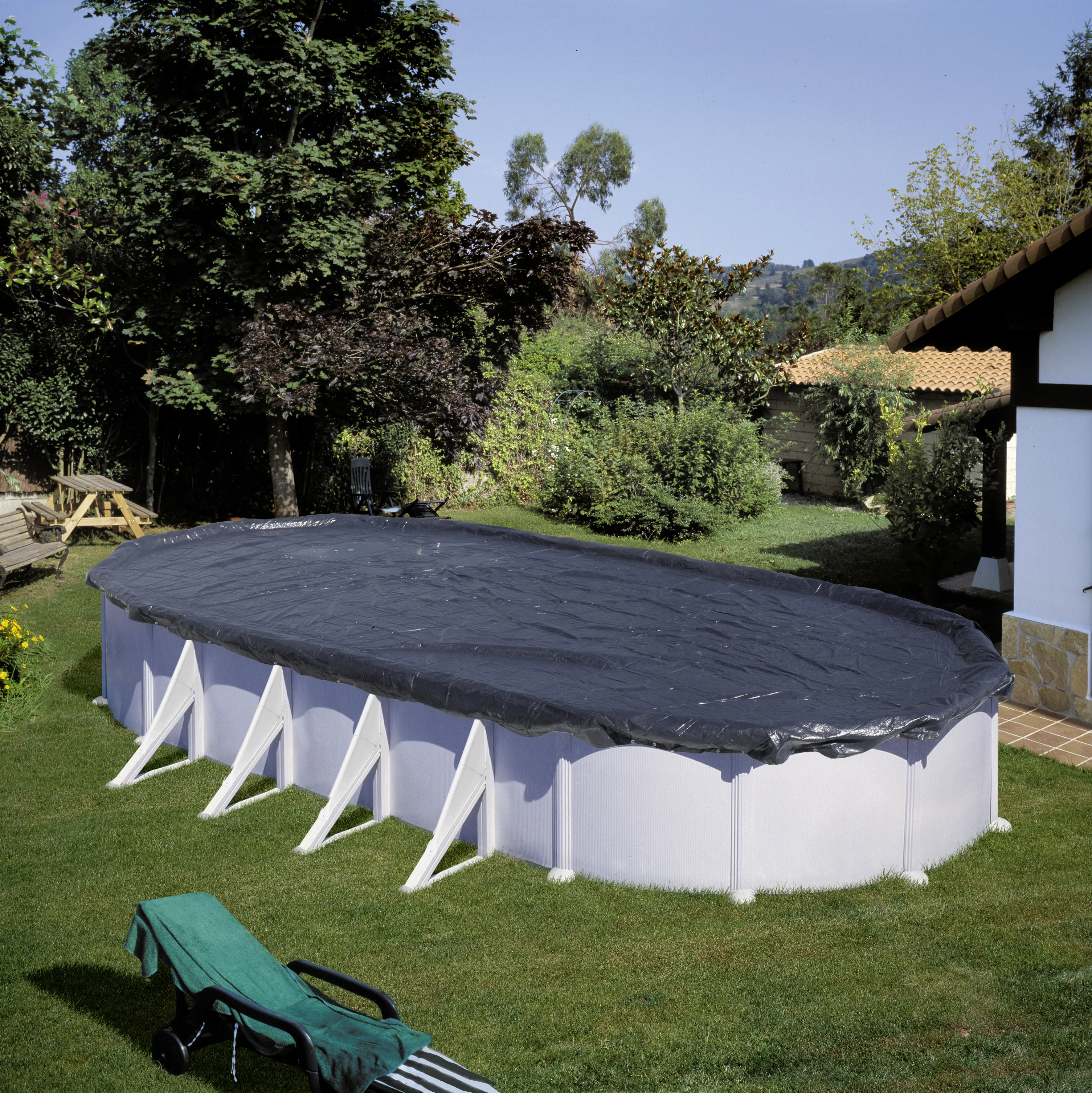 Gre Winterabdeckplane schwarz, 820 x 460 cm
