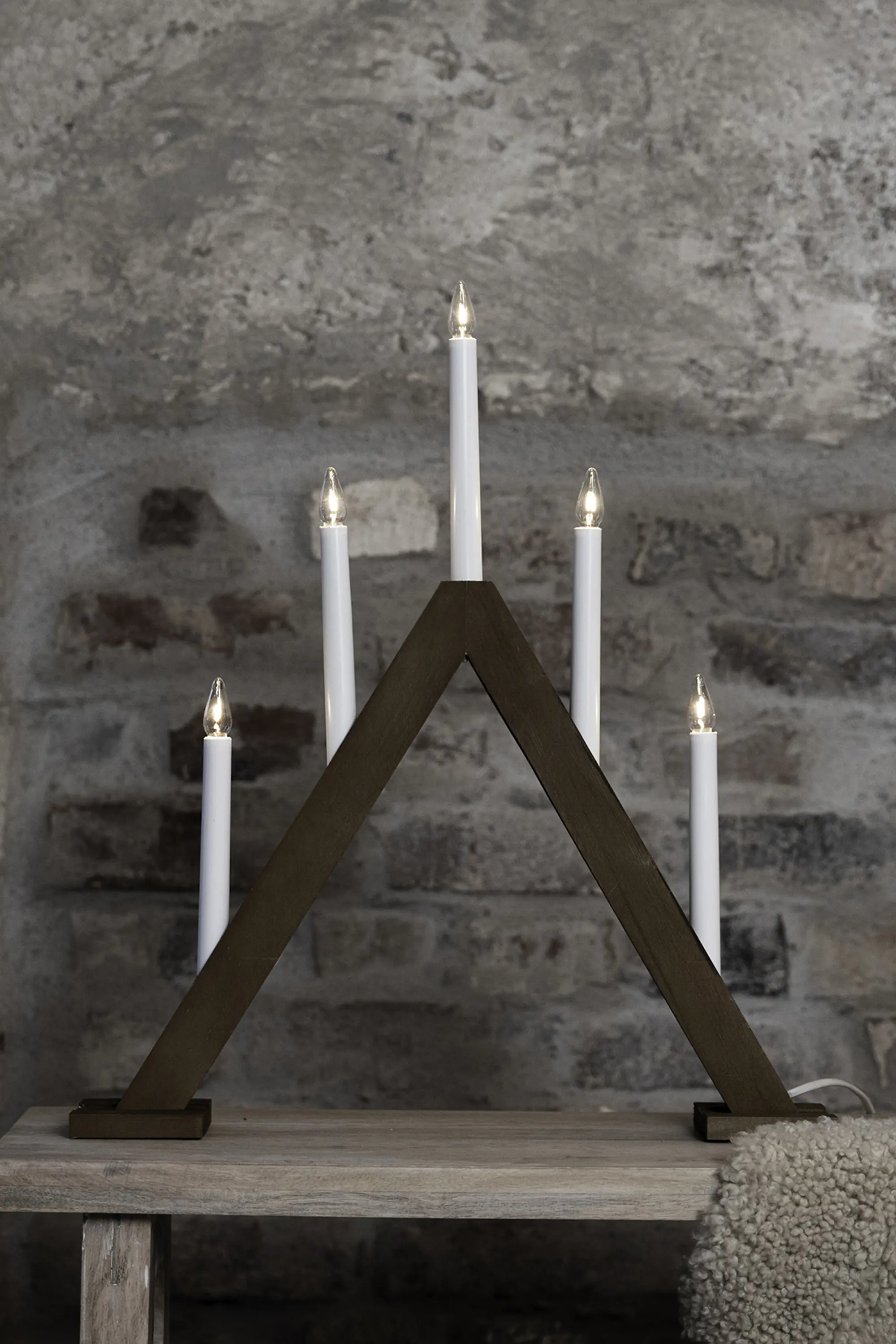 Markslöjd Adventskerzenhalter Ariele 5-flammig braun