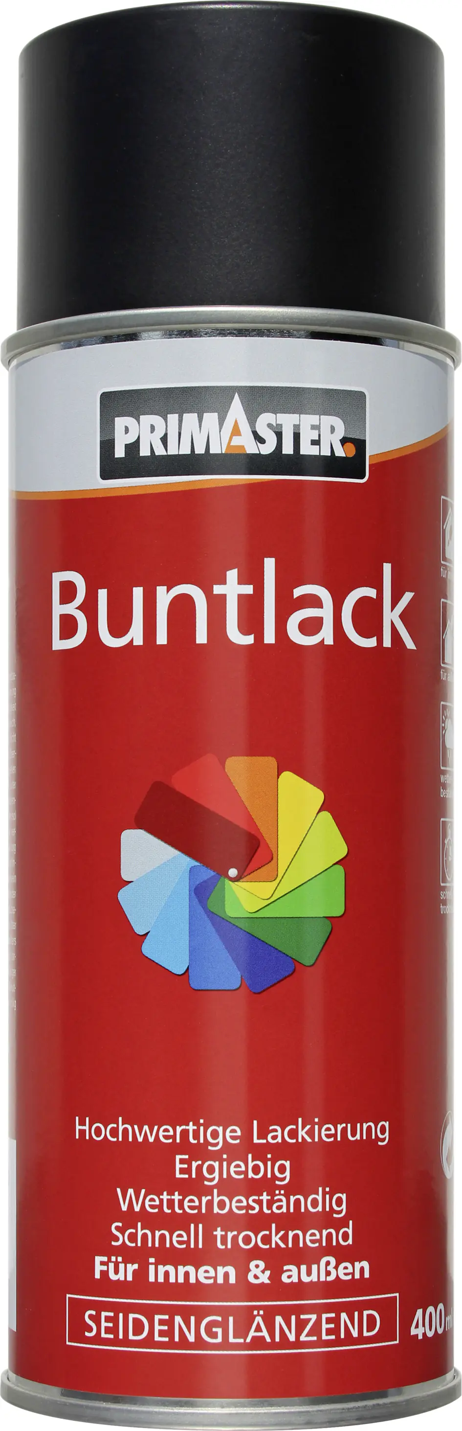 Primaster Lackspray 400 ml verkehrsschwarz seidenglänzend
