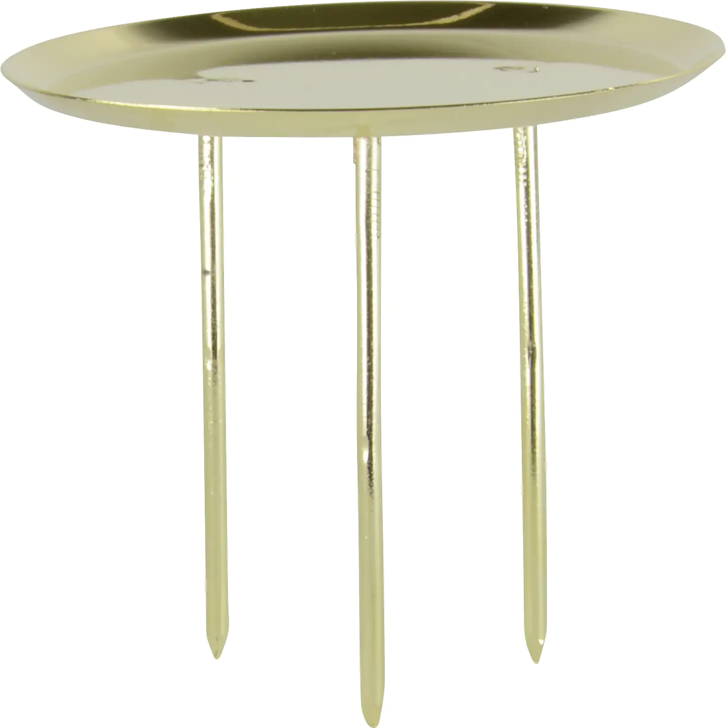 Riffelmacher Adventsstecker ohne Dorn gold, 4 Stück Ø 8 cm