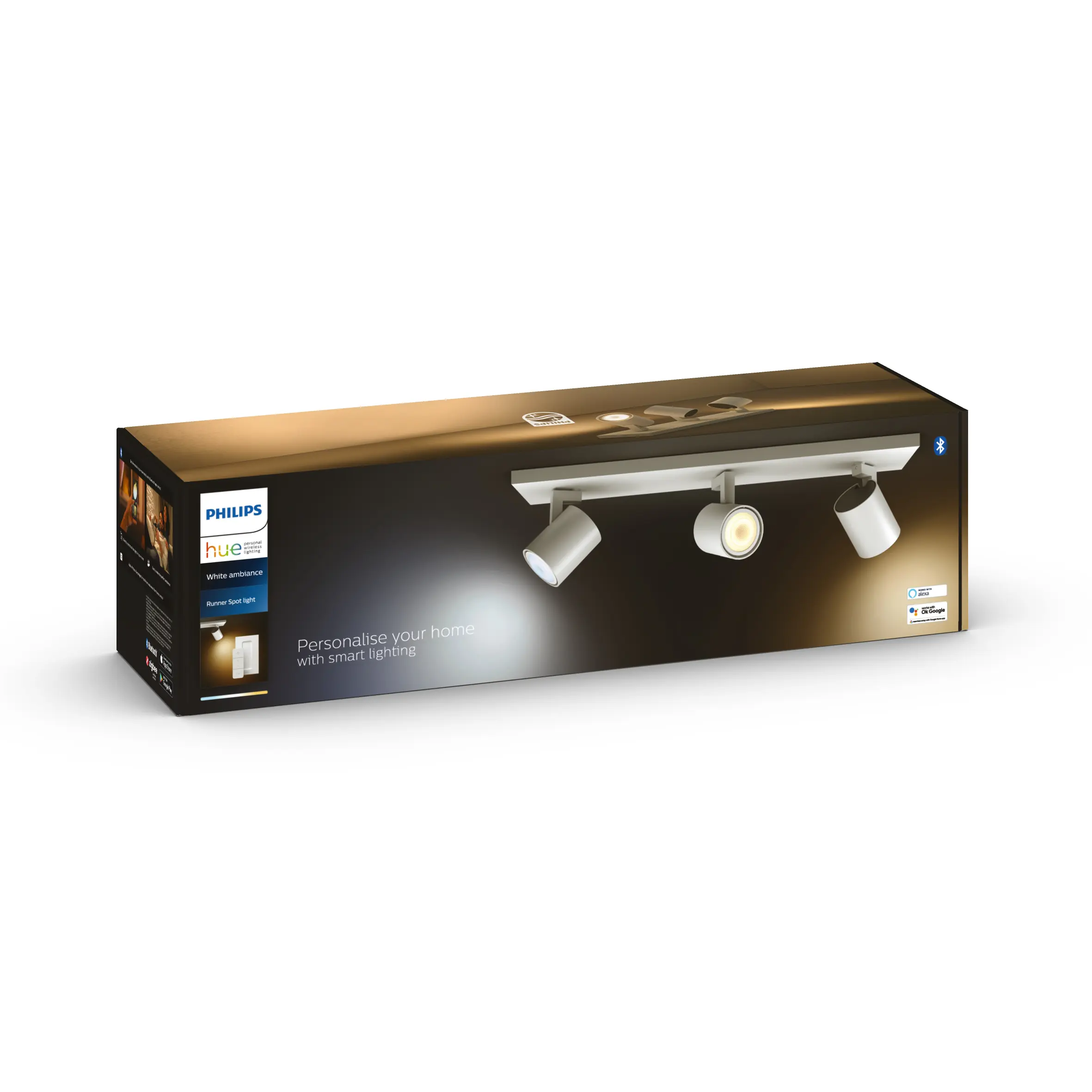 Philips Hue LED Deckenleuchte 3er Spot Runner 14 x 51,6 cm  weiß Philips Hue LED Deckenleuchte 3er Spot Runner 14 x 51,6 cm  weiß