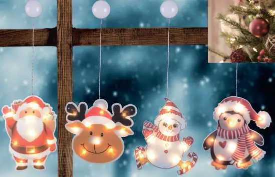 TrendLine LED Fensterbild 30 cm Weihnachten warmweiß mit Timer TrendLine LED Fensterbild 30 cm Weihnachten warmweiß mit Timer