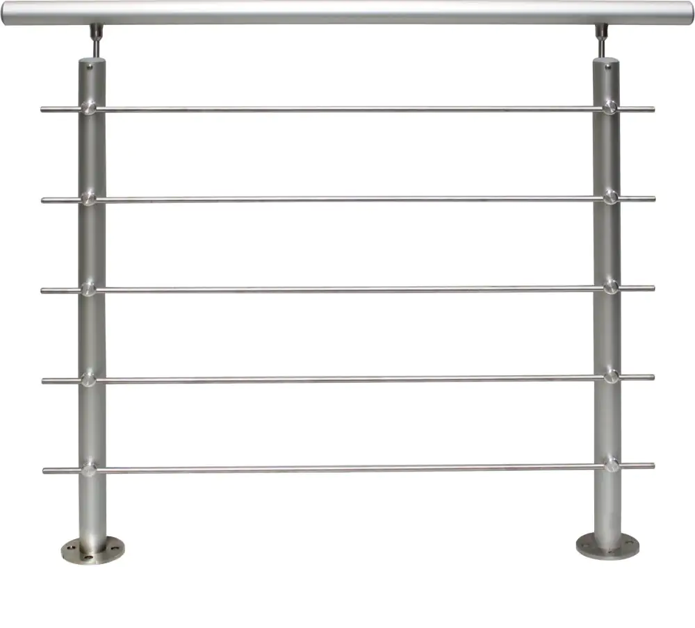 Treba Geländer-Set Aluminium AB6 eloxiert Bodenmontage