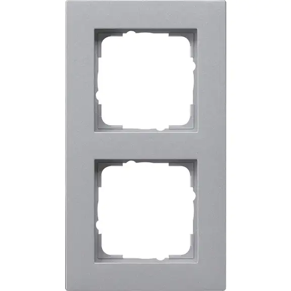 Gira Abdeckrahmen 2-fach E2, aluminium, 021225 Gira Abdeckrahmen 2-fach E2, aluminium, 021225