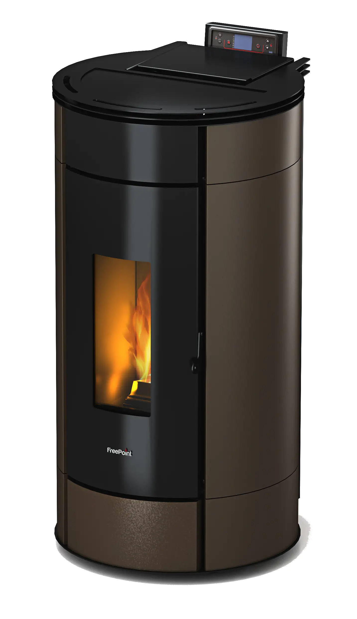 FreePoint Pelletofen Globe Stahl 10,5 kW schwarz-braun