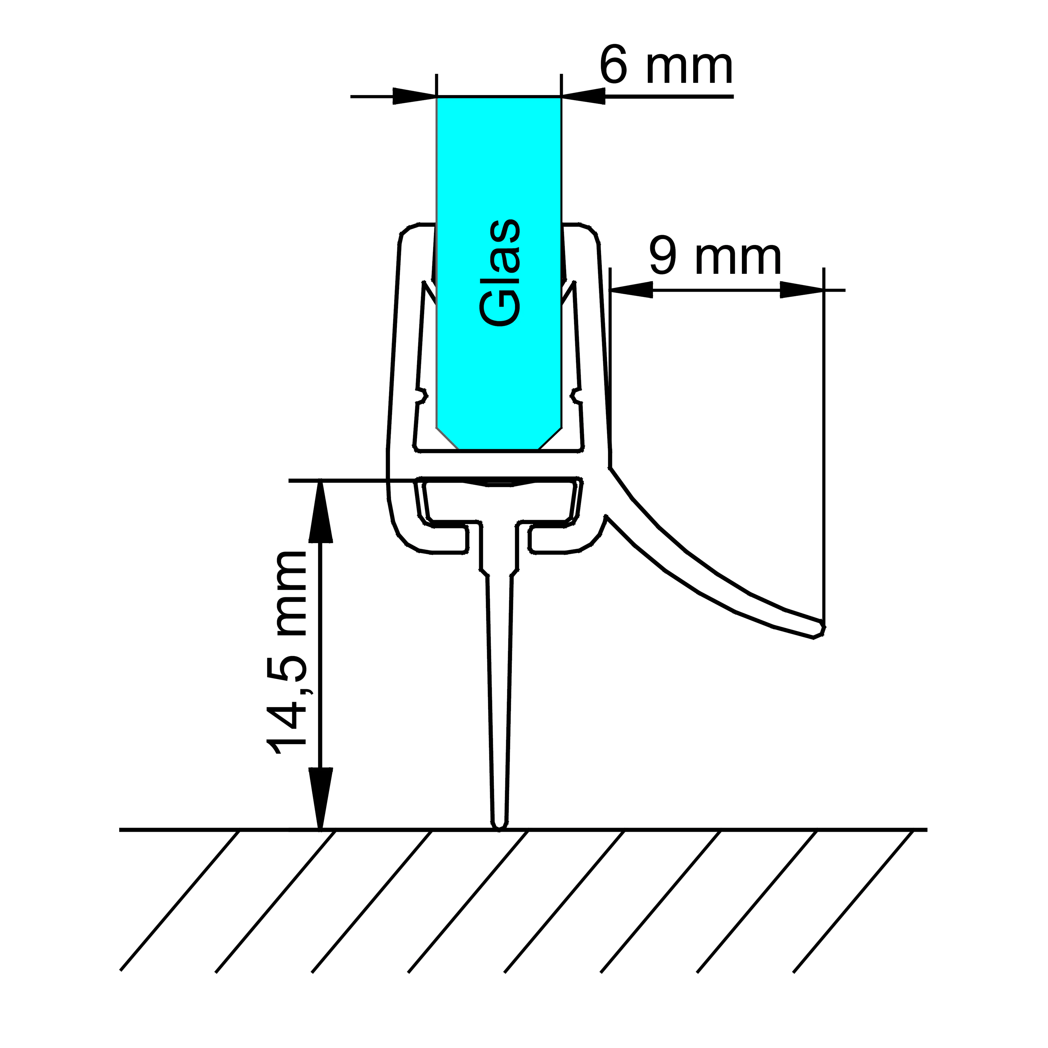 Schulte Wasserabweisprofil gebogen Länge: 60 cm Schulte Wasserabweisprofil gebogen Länge: 60 cm