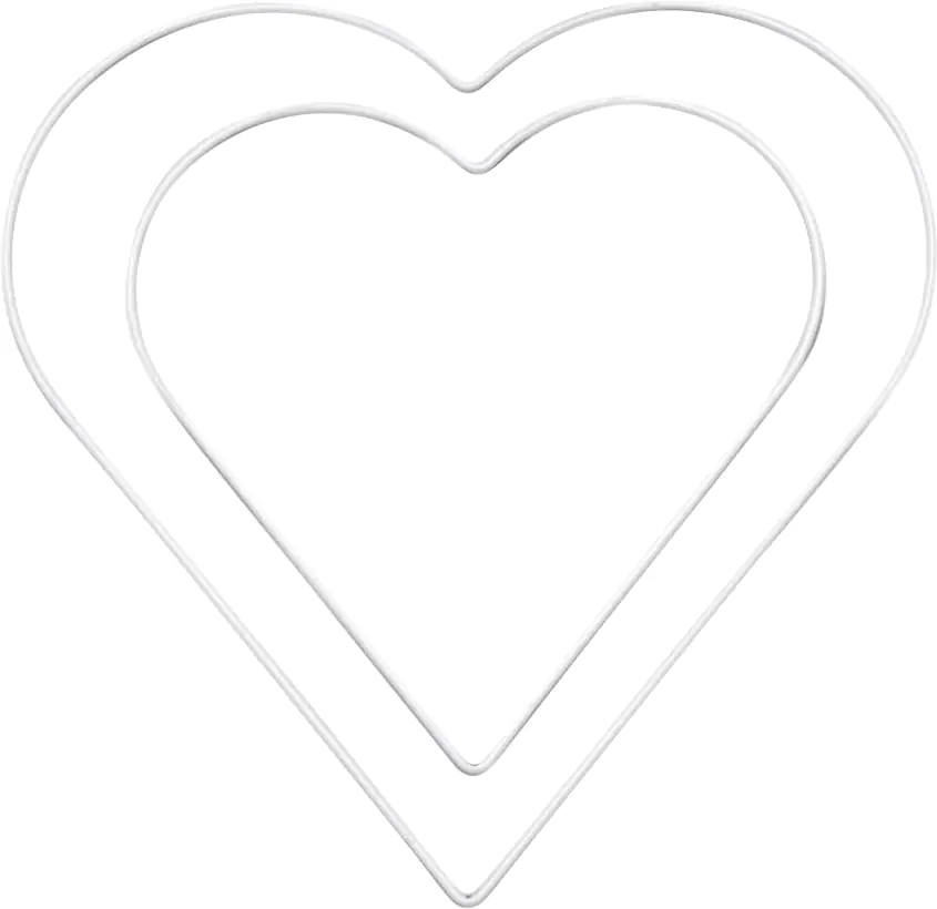 Glorex Metallherz weiß, 20 cm