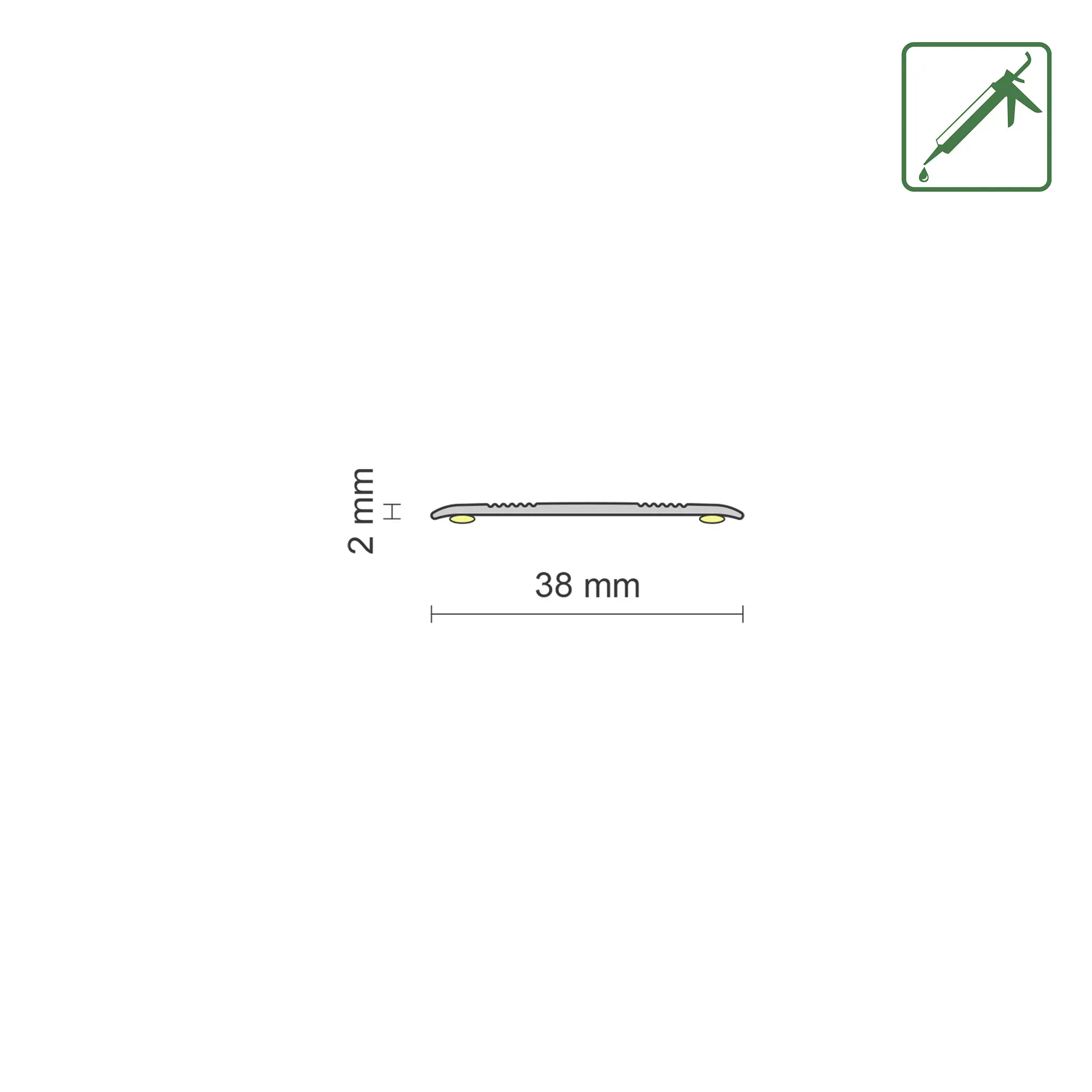 Übergangsprofil 90 cm 38 mm