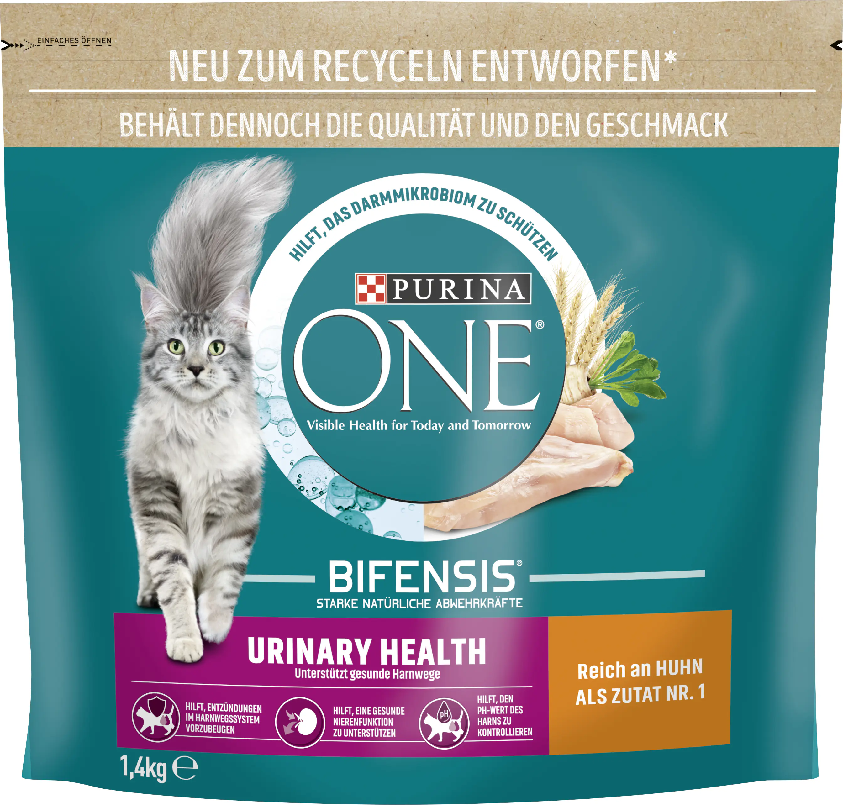 Purina One Katzenfutter Urinary Health reich an Huhn 1,4 kg