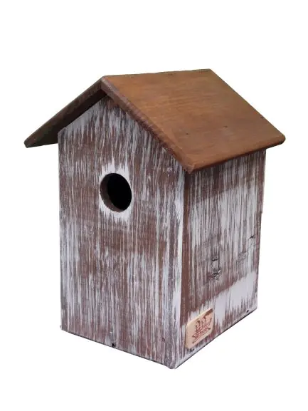 Nistkasten mit 3 cm Einflugloch und Reinigungsklappe braun 18 x 17,5 x 25 cm