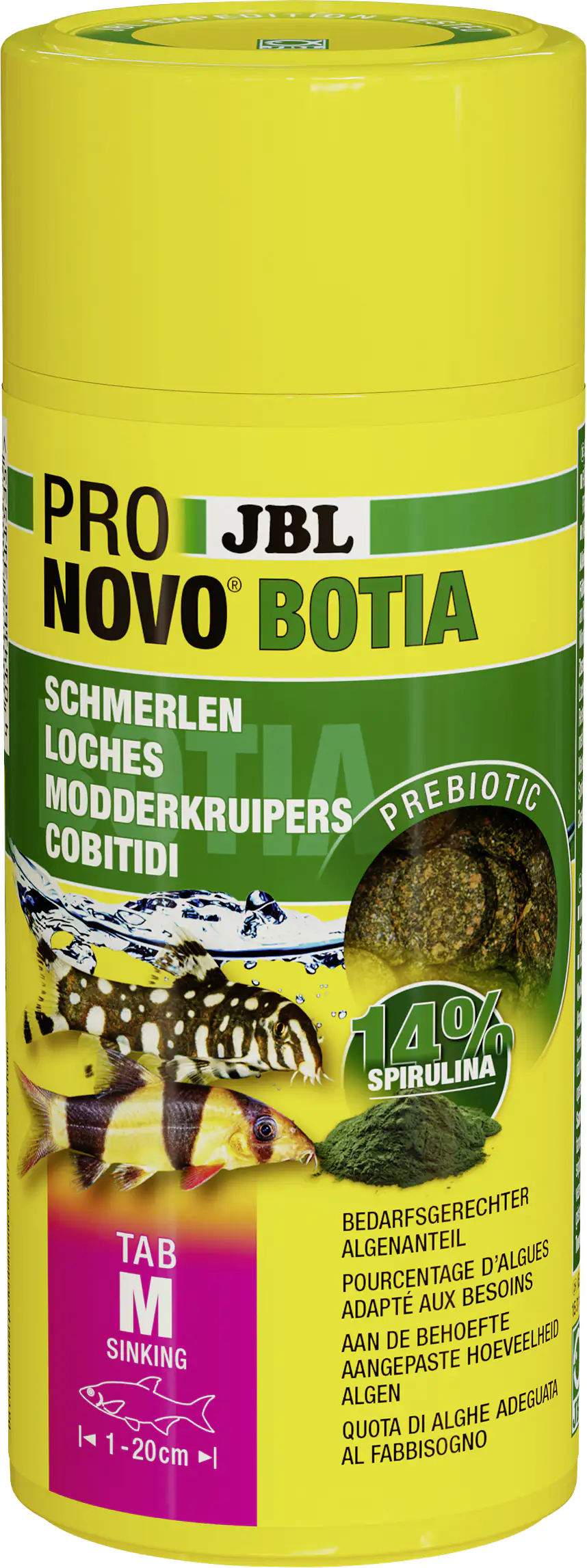 JBL Fischfutter Pronovo Botia Tab M Fischfuttertabletten 250 ml JBL Fischfutter Pronovo Botia Tab M Fischfuttertabletten 250 ml