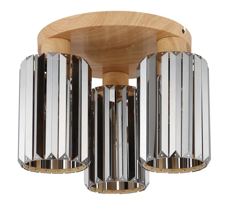 Globo Deckenleuchte Run Ø 35 x 25 cm holzoptik