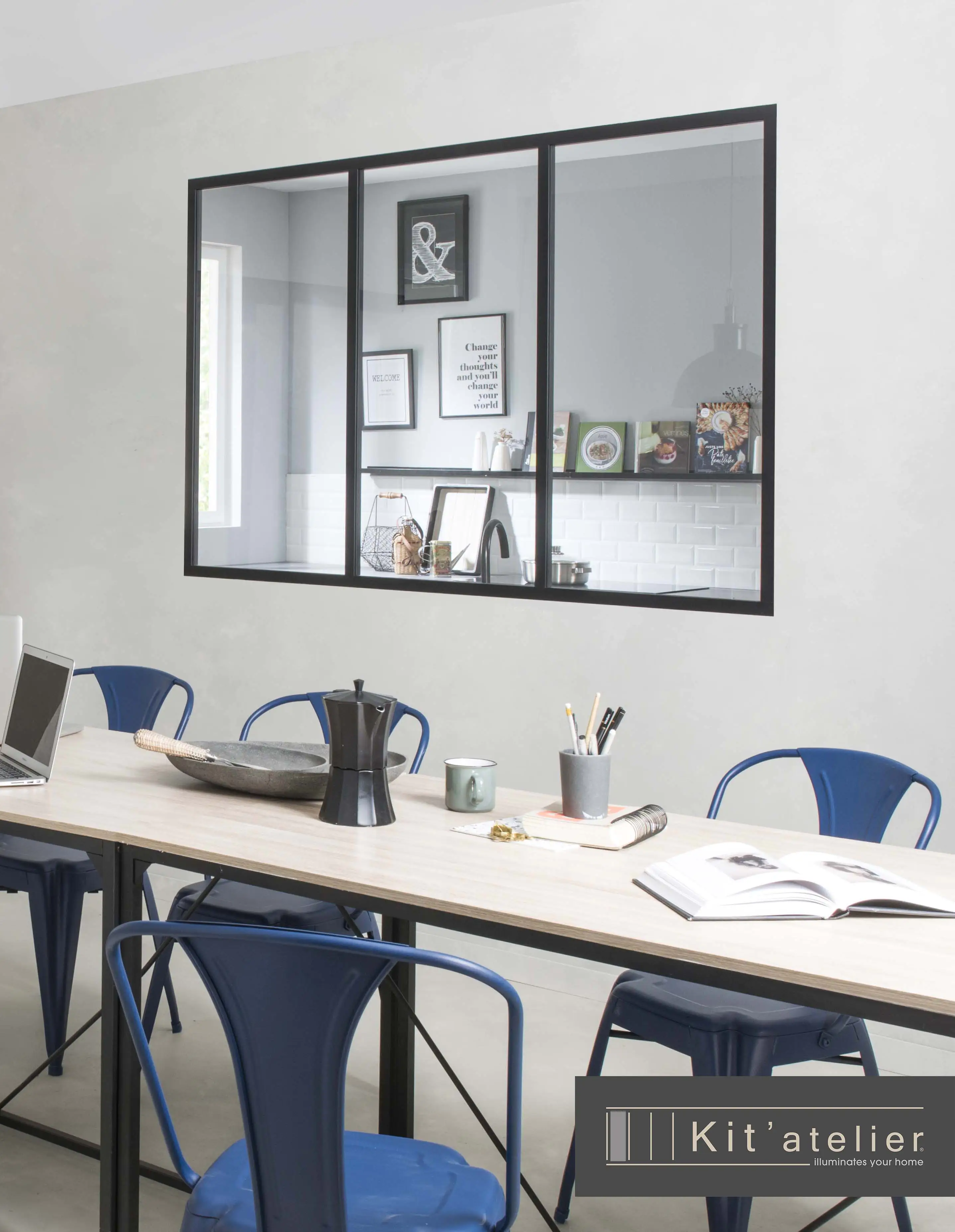 Trennwand Verriere Modulo 3er-Element 183,2 x 120 cm ohne Glas Trennwand Verriere Modulo 3er-Element 183,2 x 120 cm ohne Glas